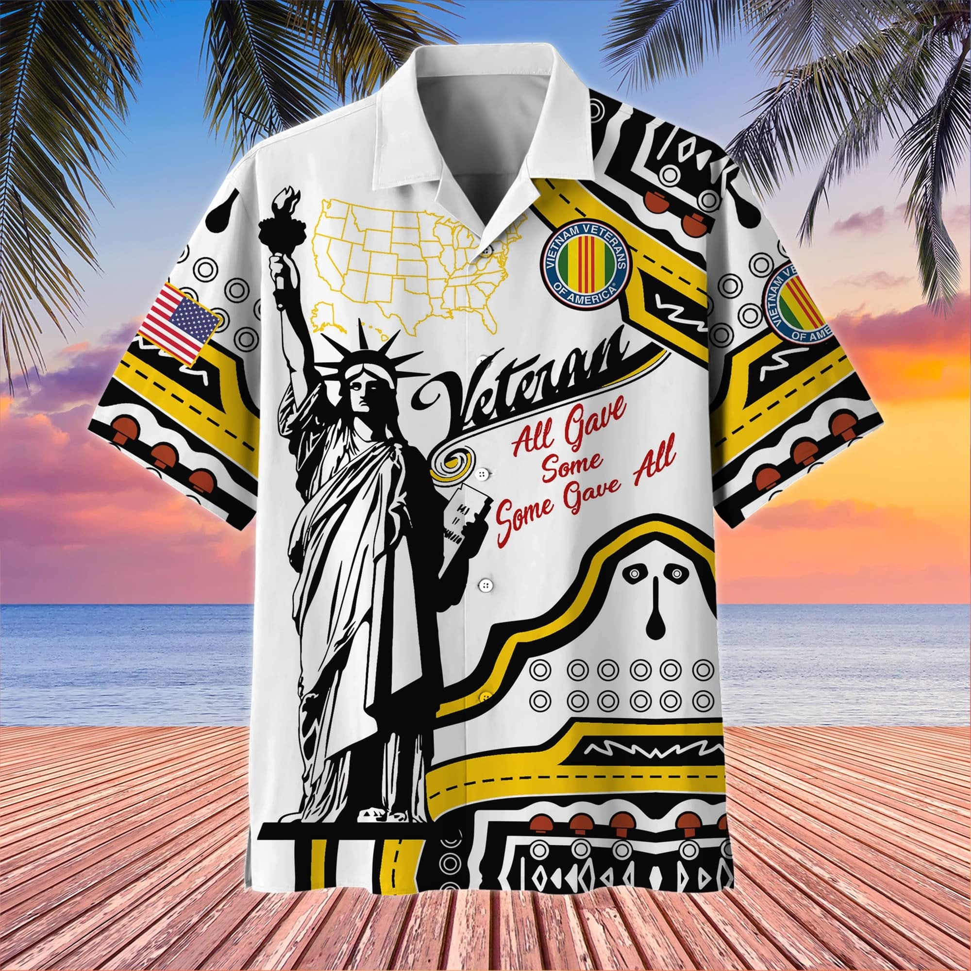 Unique U.S Veteran Hawaii Shirt PVC010601