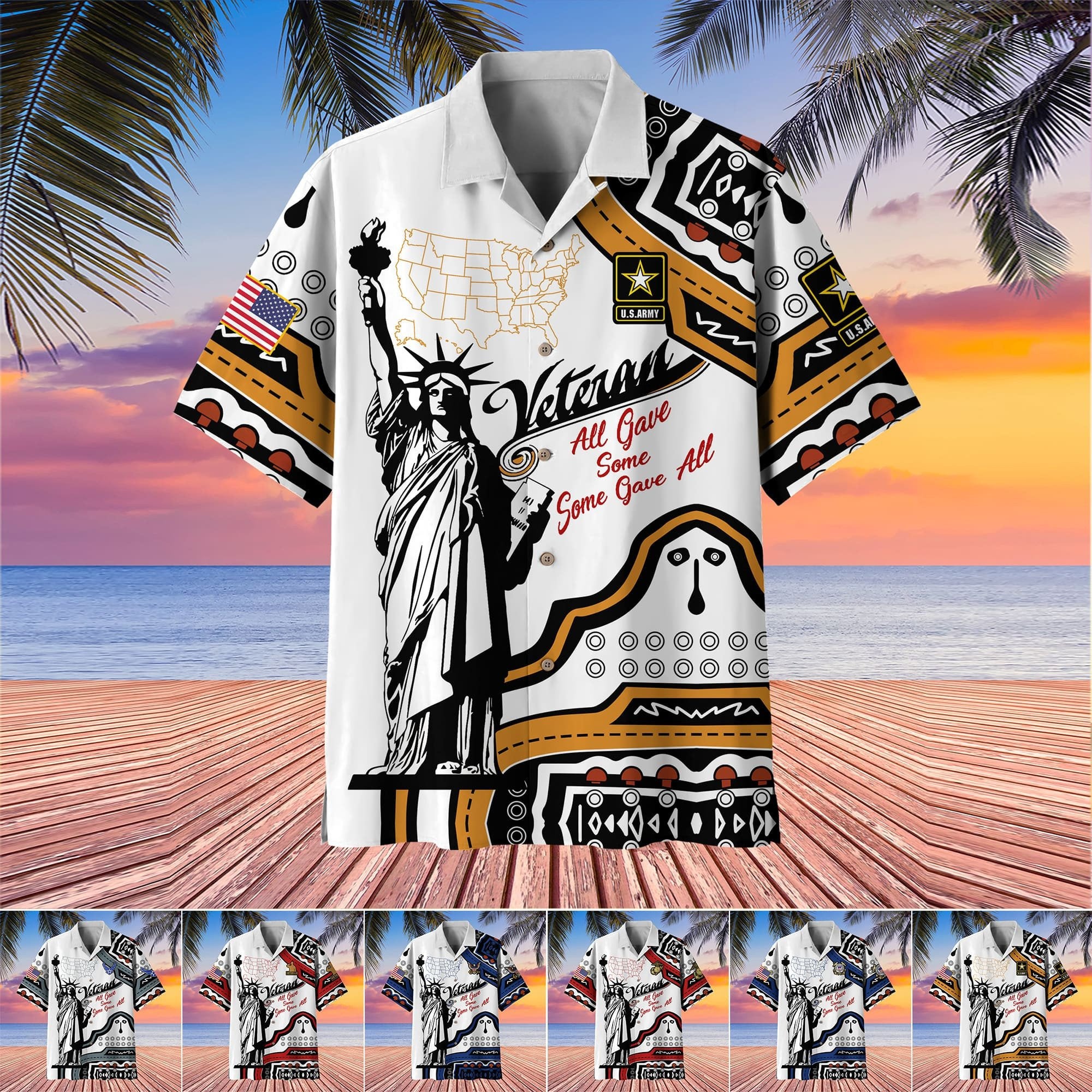 Unique U.S Veteran Hawaii Shirt PVC010601
