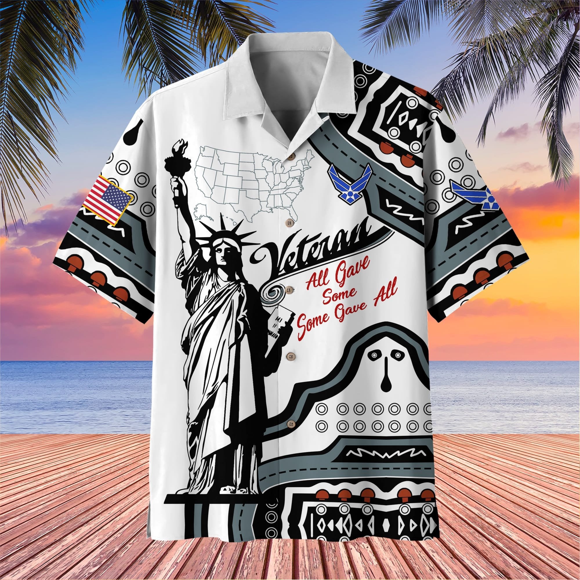 Unique U.S Veteran Hawaii Shirt PVC010601