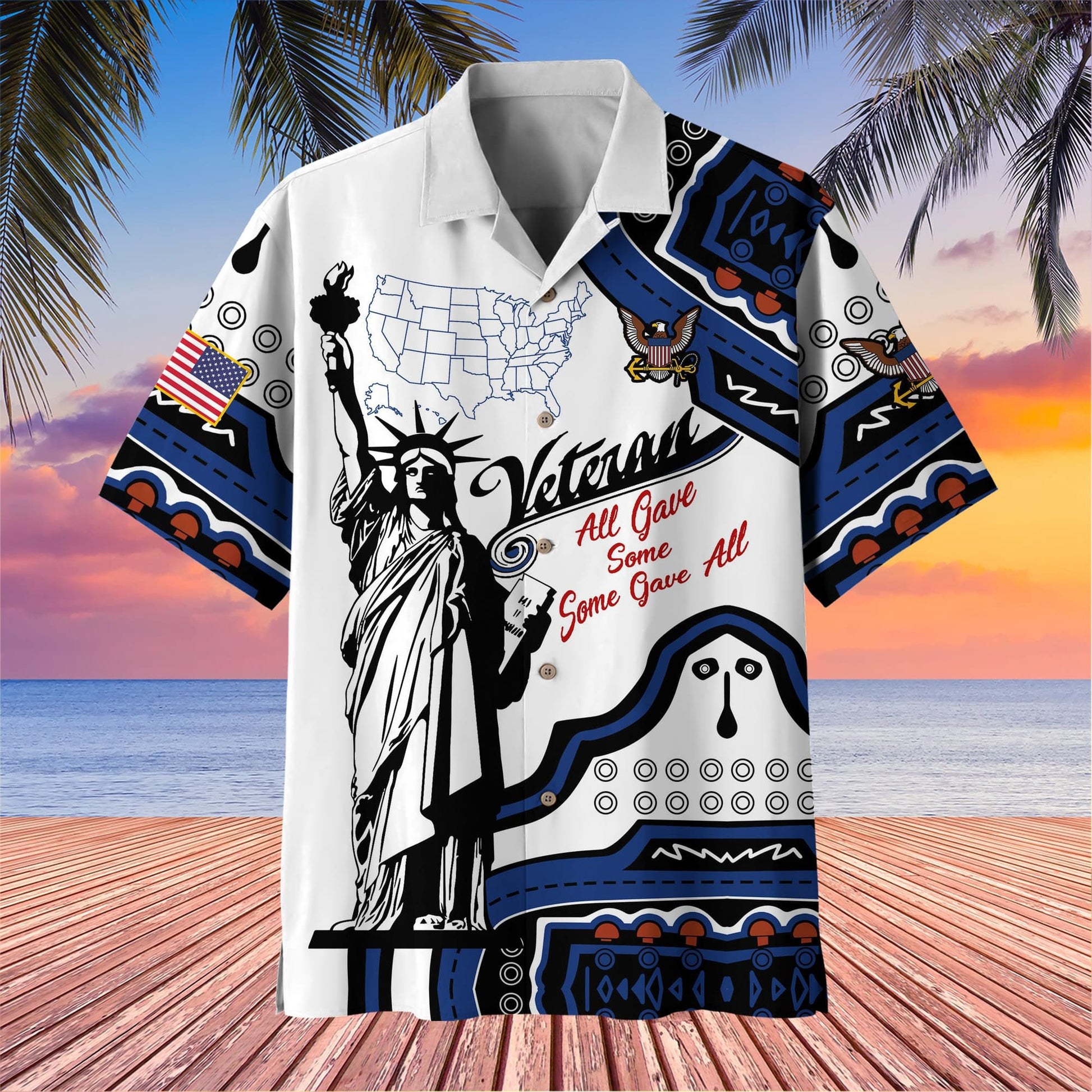Unique U.S Veteran Hawaii Shirt PVC010601