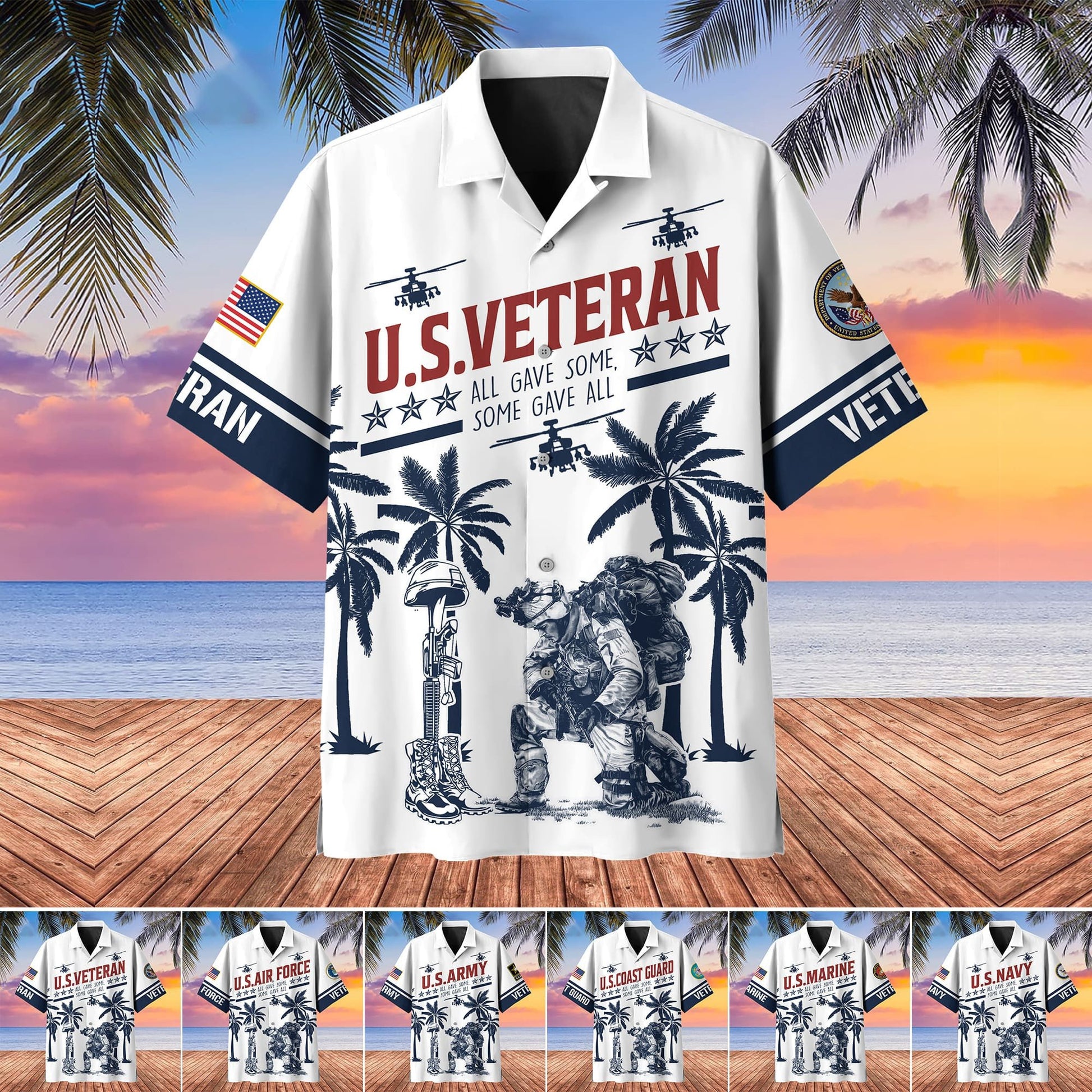 Premium All Gave Some Some Gave All U.S Veteran Hawaii Shirt PVC110502