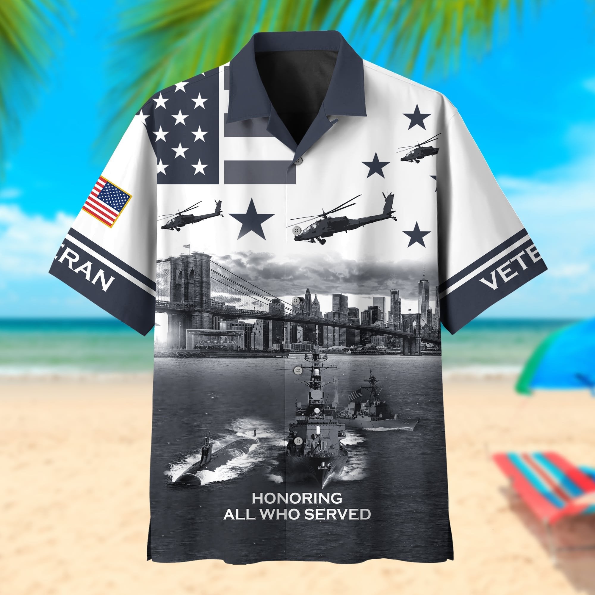Honoring All Who Served U.S Veteran Hawaii Shirt PVC240501
