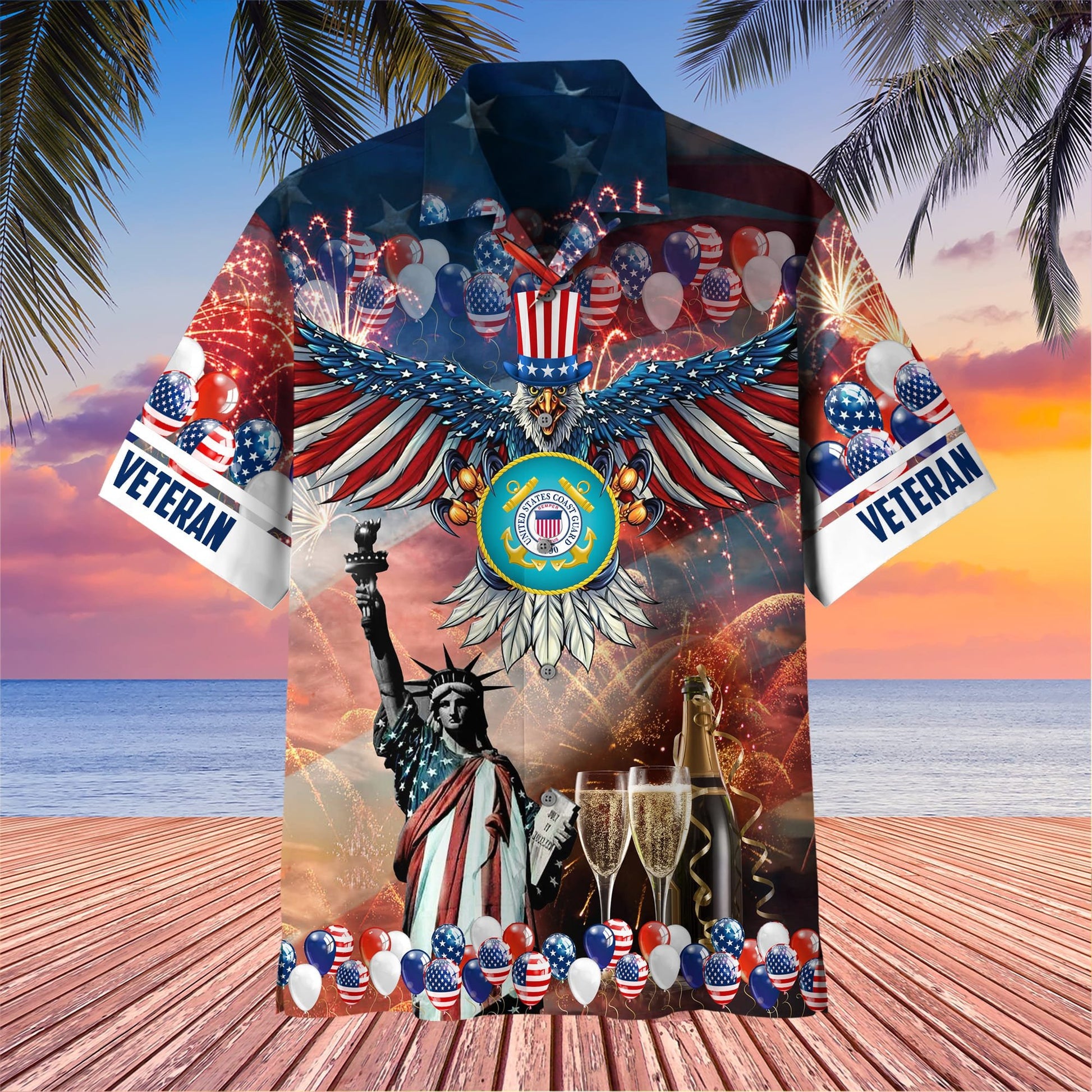 Premium Happy Independence Day U.S Veteran Hawaii Shirt PVC060601
