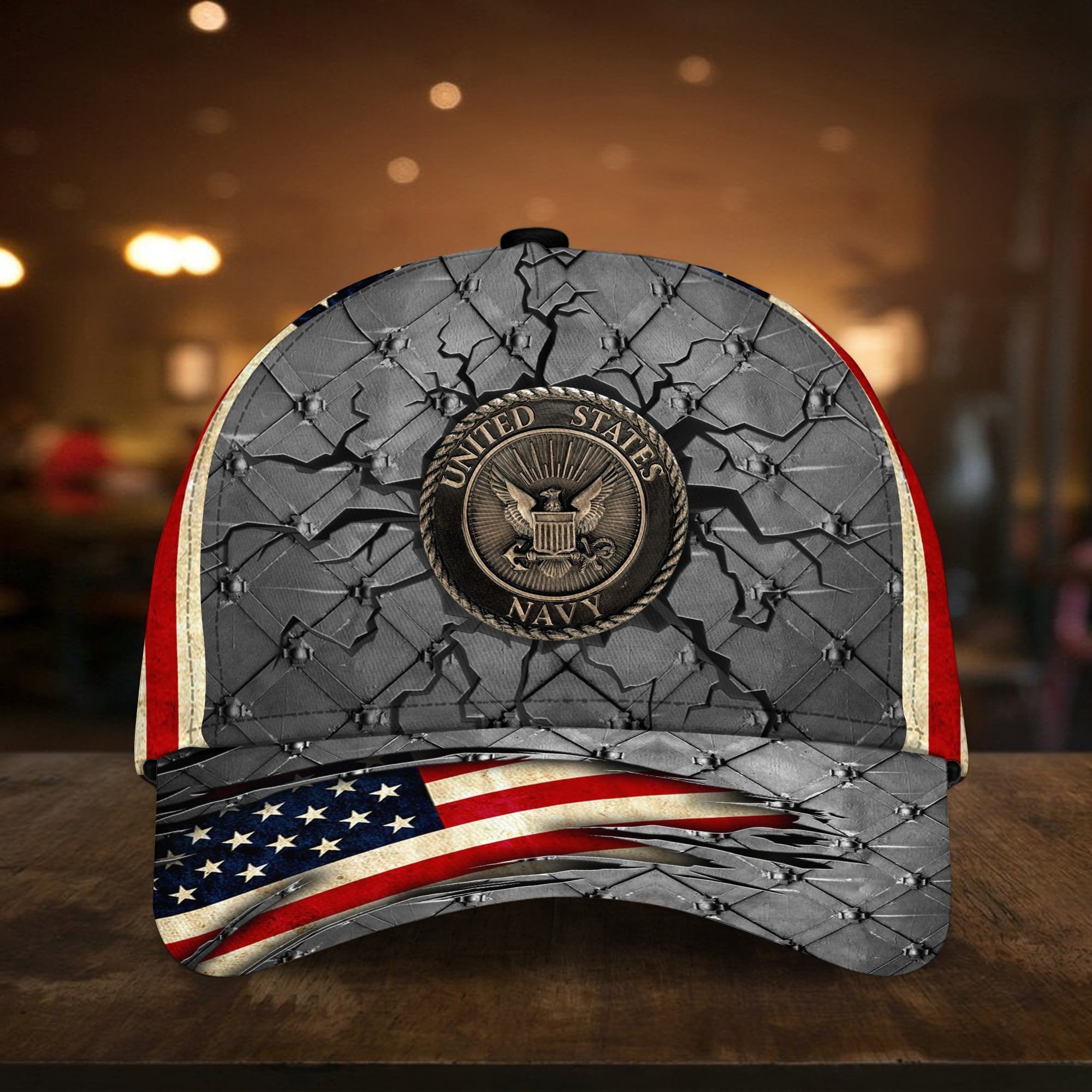 Premium U.S Veteran 3D Cap Flag USA Printed PVC240602