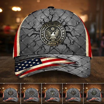 Premium U.S Veteran 3D Cap Flag USA Printed PVC240602