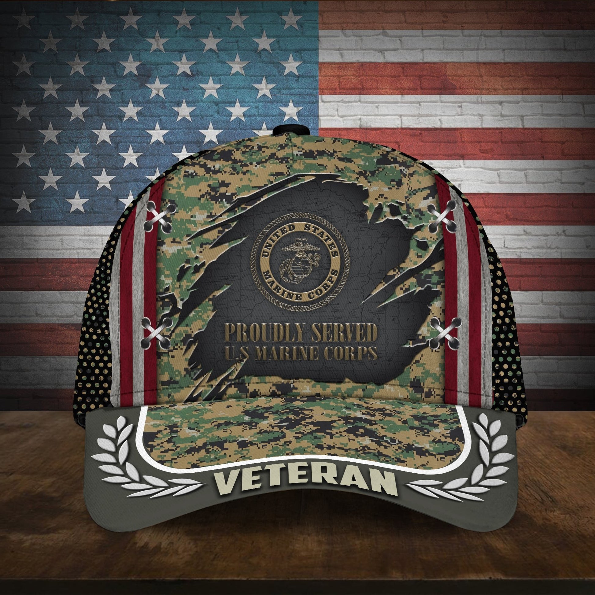 Proudly Served Multiservice U.S Veteran Cap MH130605