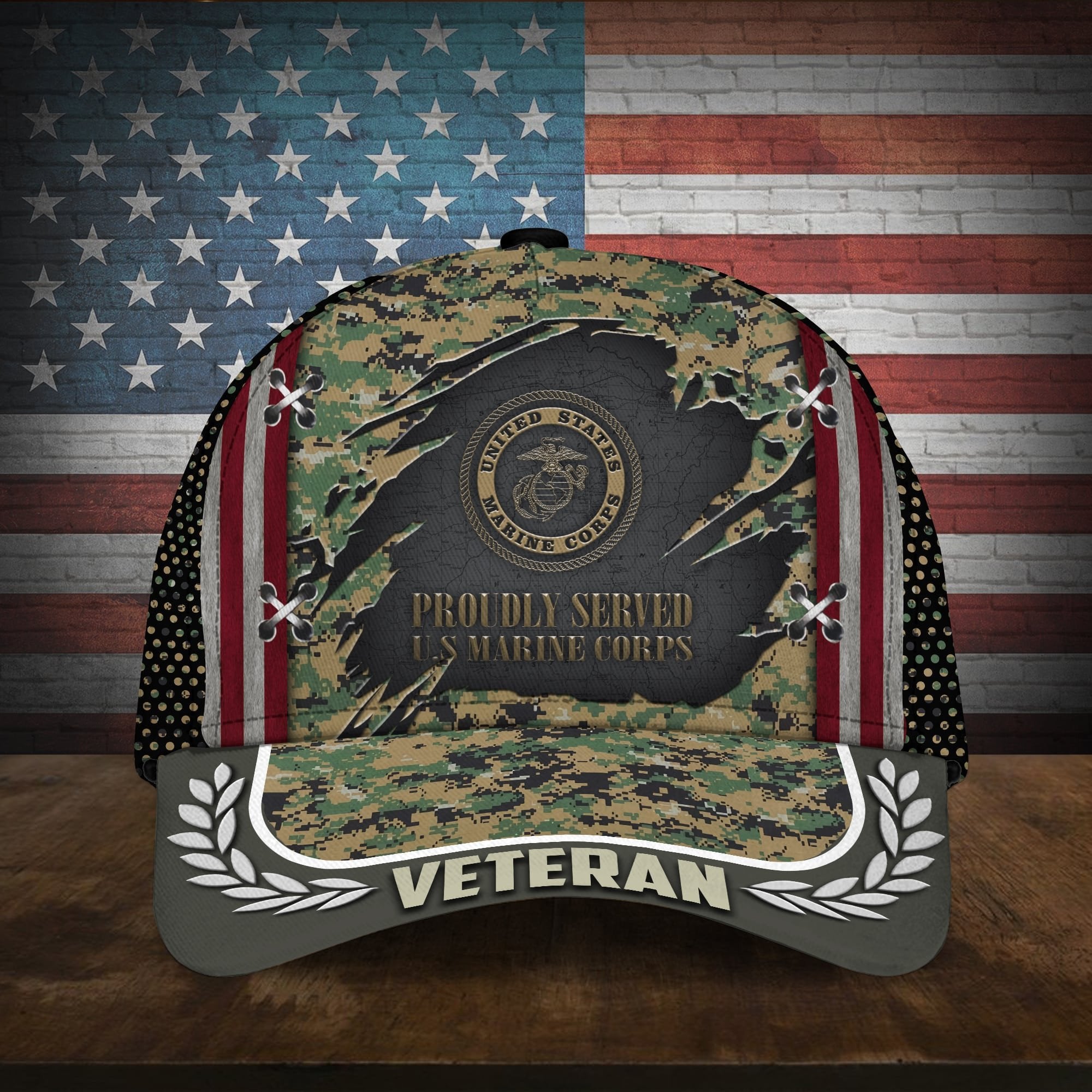 Proudly Served Multiservice U.S Veteran Cap MH130605