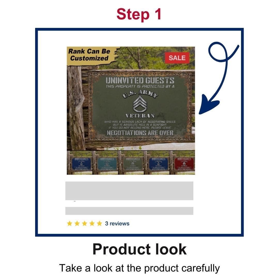 Premium Personalized U.S Veteran Metal Sign PVC060503