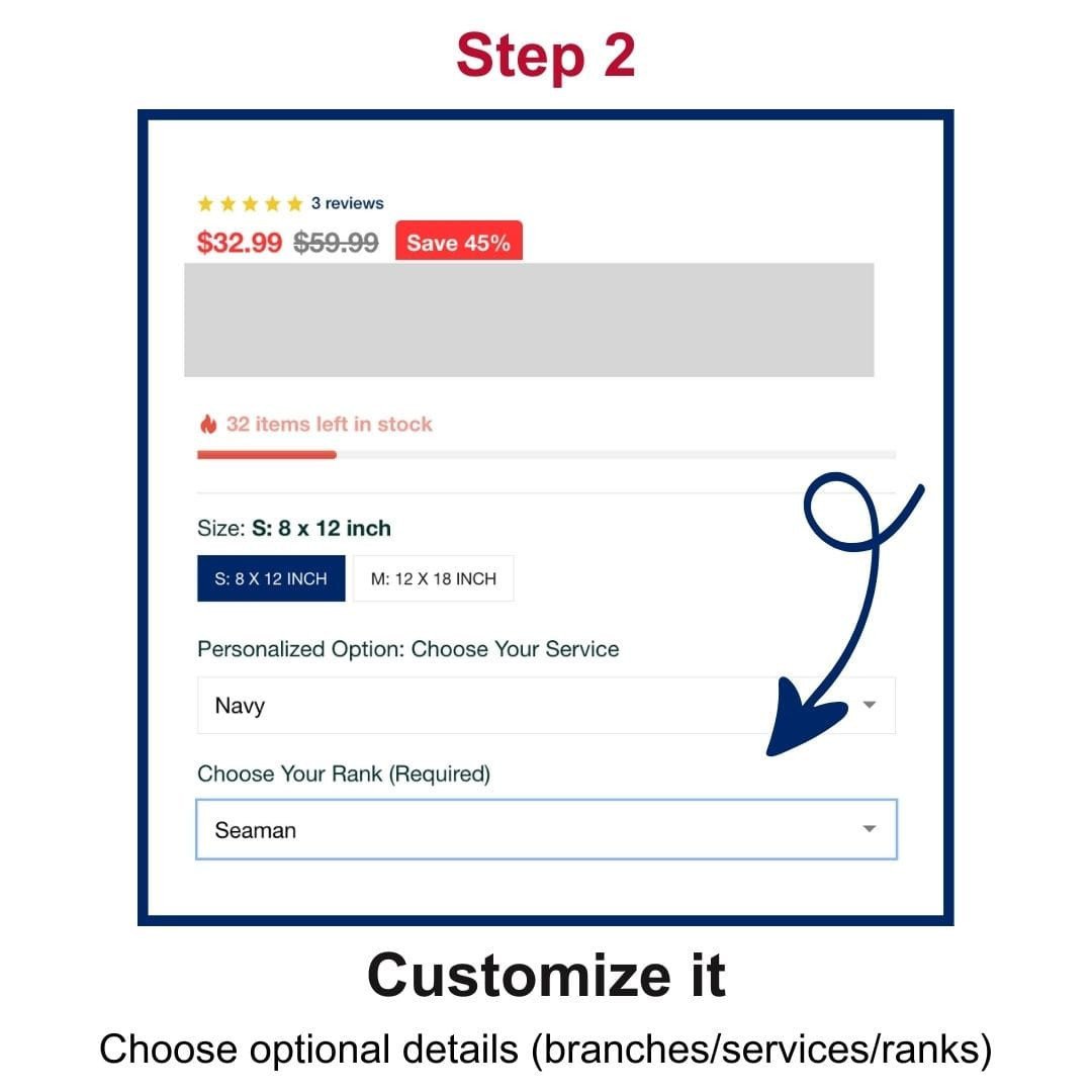 Premium Personalized U.S Veteran Metal Sign PVC060503