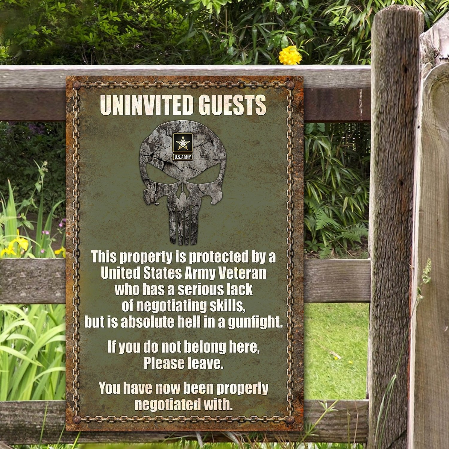 Premium U.S Veteran Metal Sign PVC060502