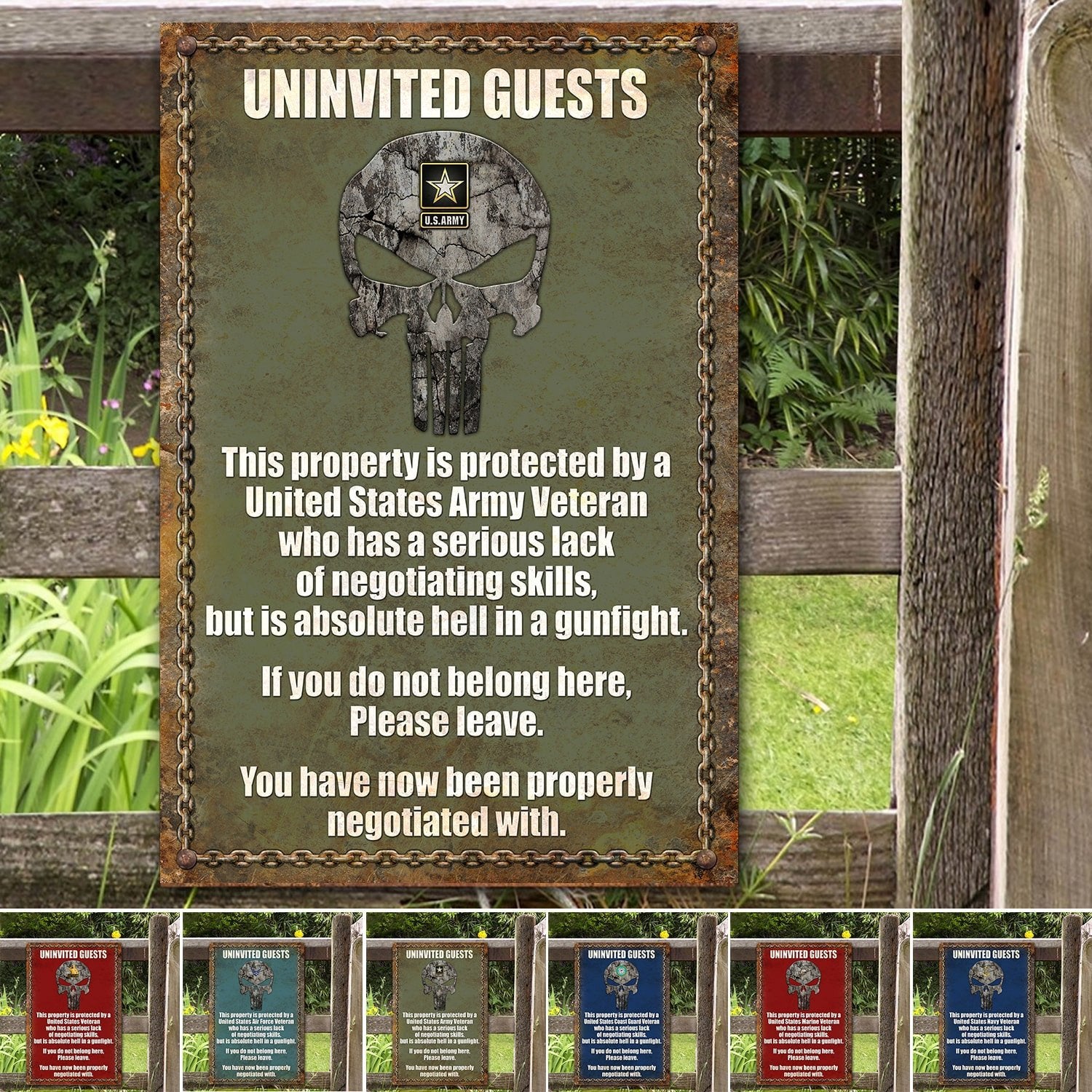 Premium U.S Veteran Metal Sign PVC060502