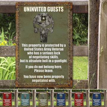 Premium U.S Veteran Metal Sign PVC060502