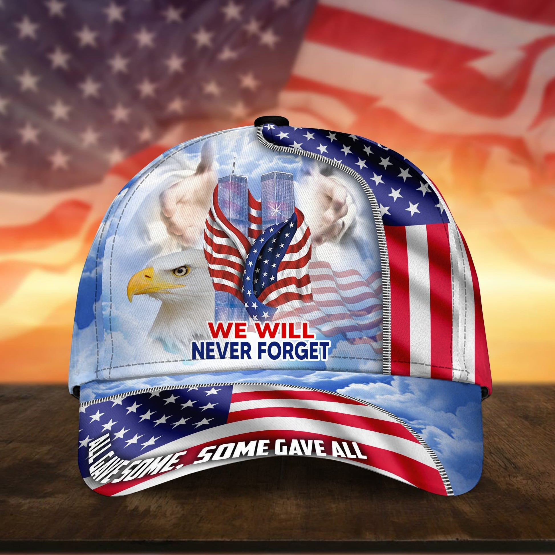 Premium We Will Never Forget U.S Veteran 3D Cap PVC110702