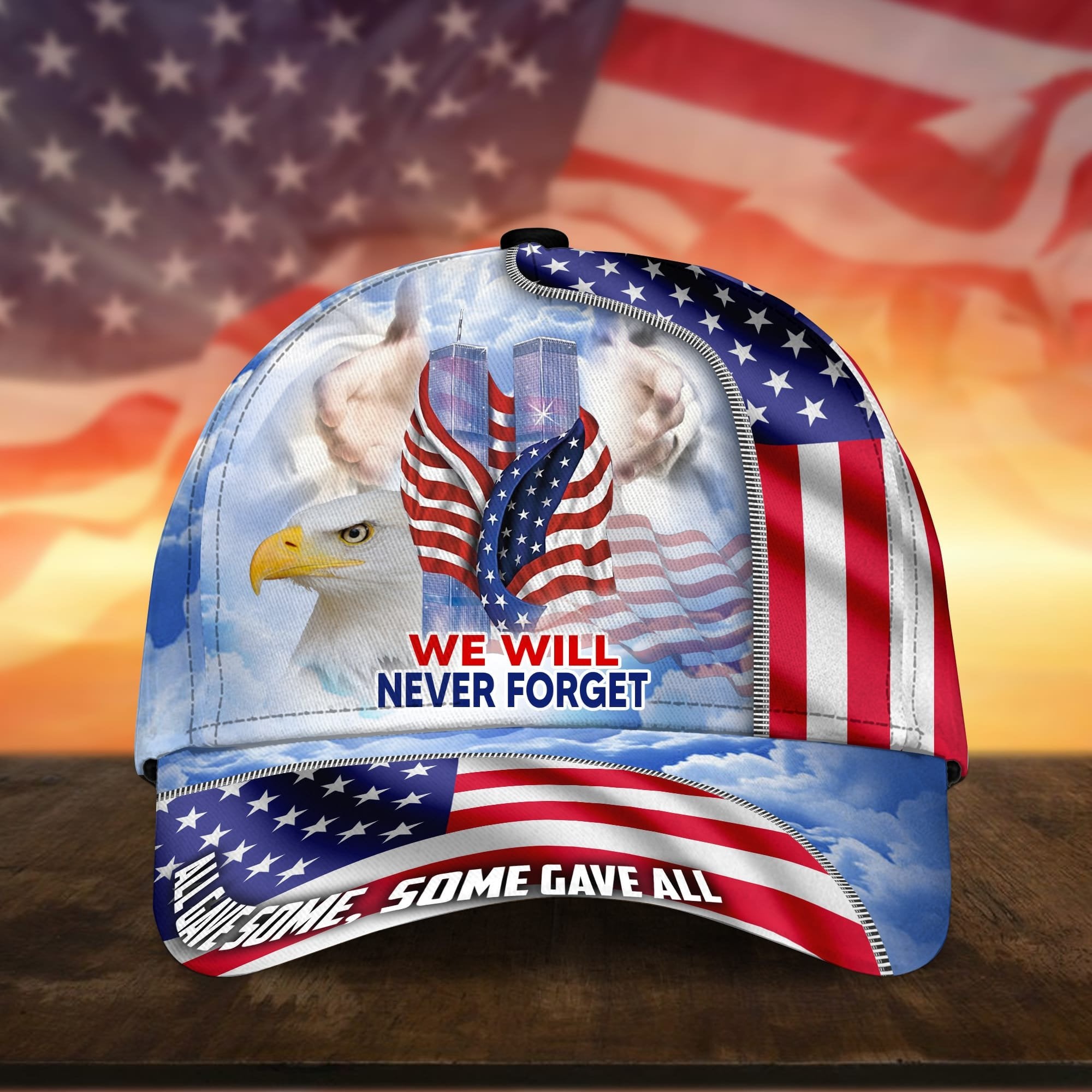 Premium We Will Never Forget U.S Veteran 3D Cap PVC110702