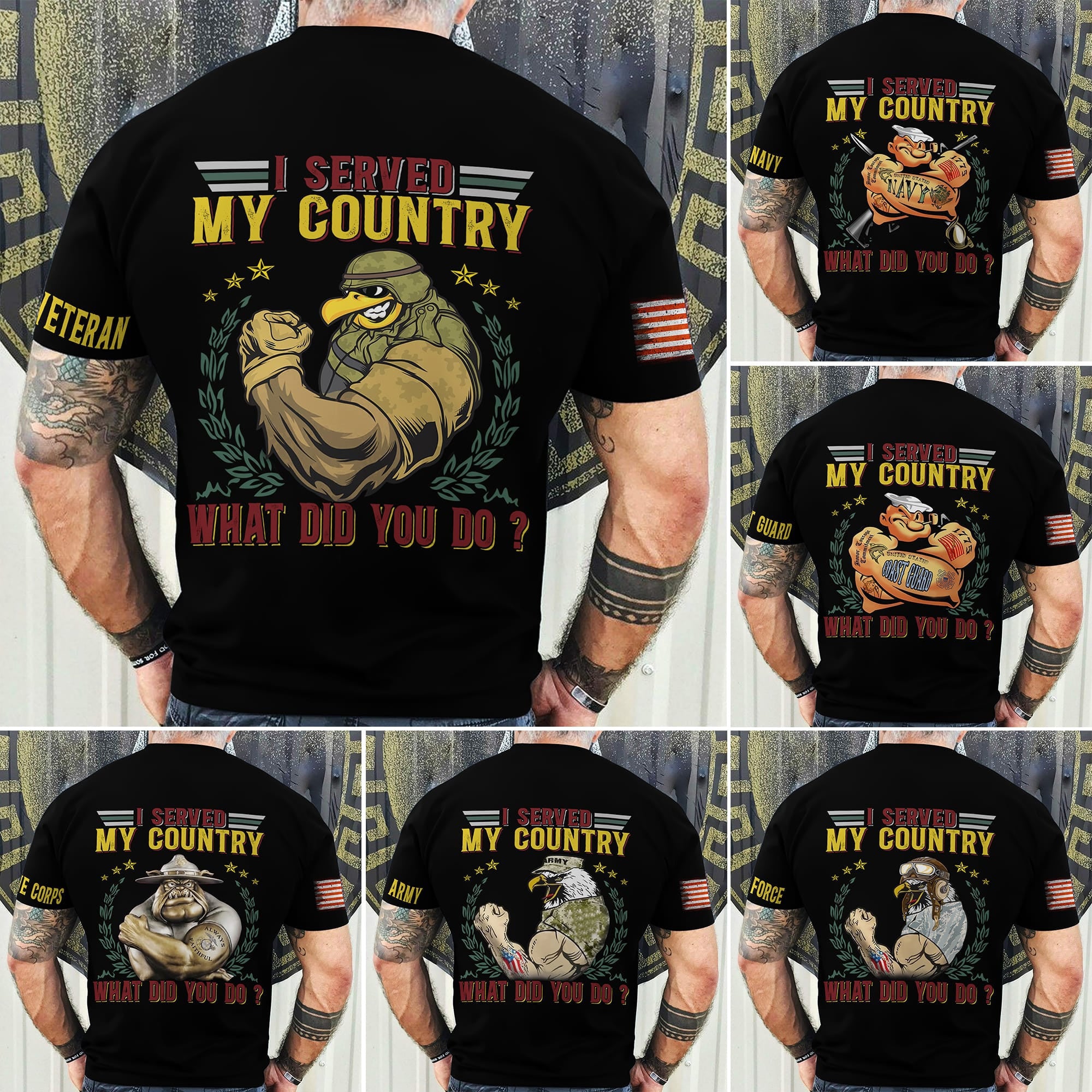 Premium I Served My Country U.S Veteran T-Shirt PVC010802