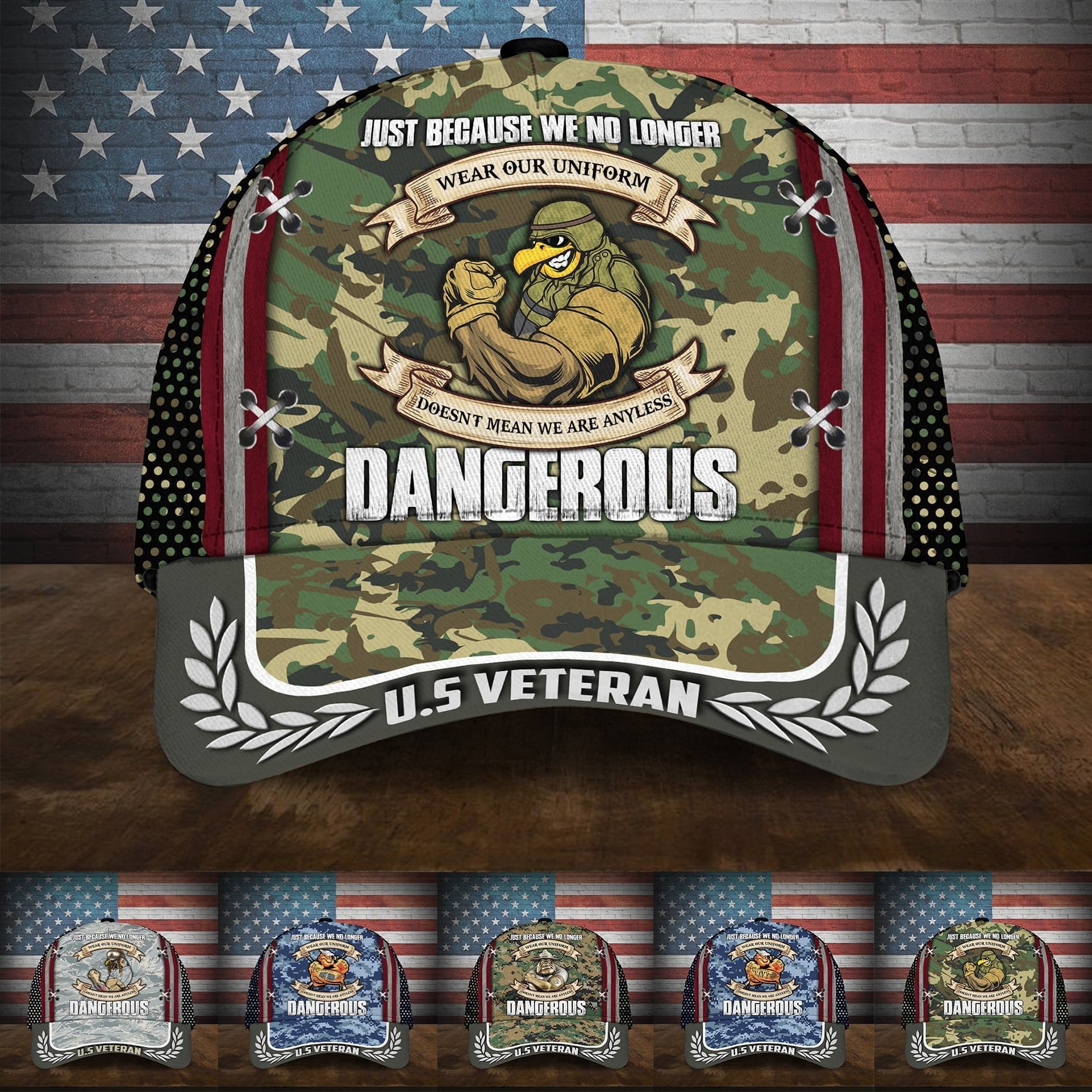 Just Because We No Longer Multiservice U.S Veteran Cap MH110702