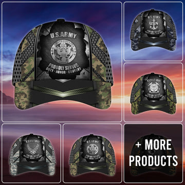 Camo Soldiers Multiservice U.S Veteran Cap PVC270603
