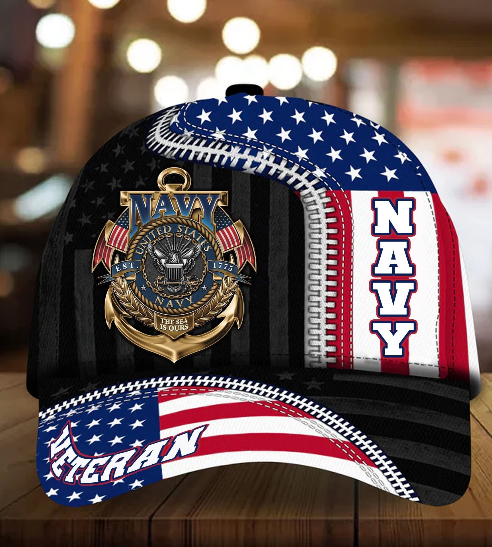 US Veteran Proudly Served Multiservice Cap PVC010805