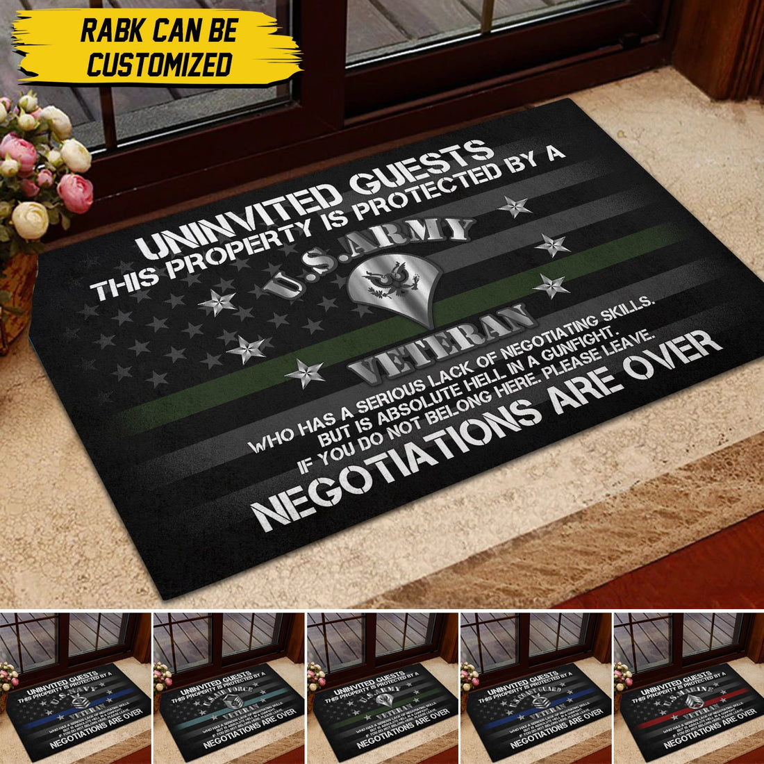 Premium Personalised Uninvited Guests Doormat PVC190702