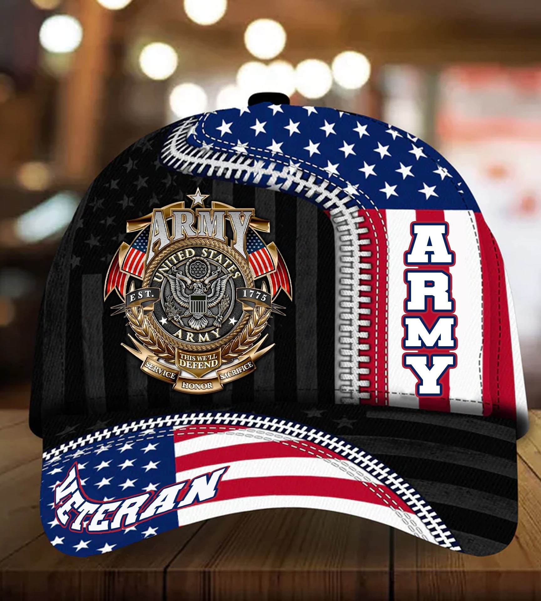 US Veteran Proudly Served Multiservice Cap PVC010805