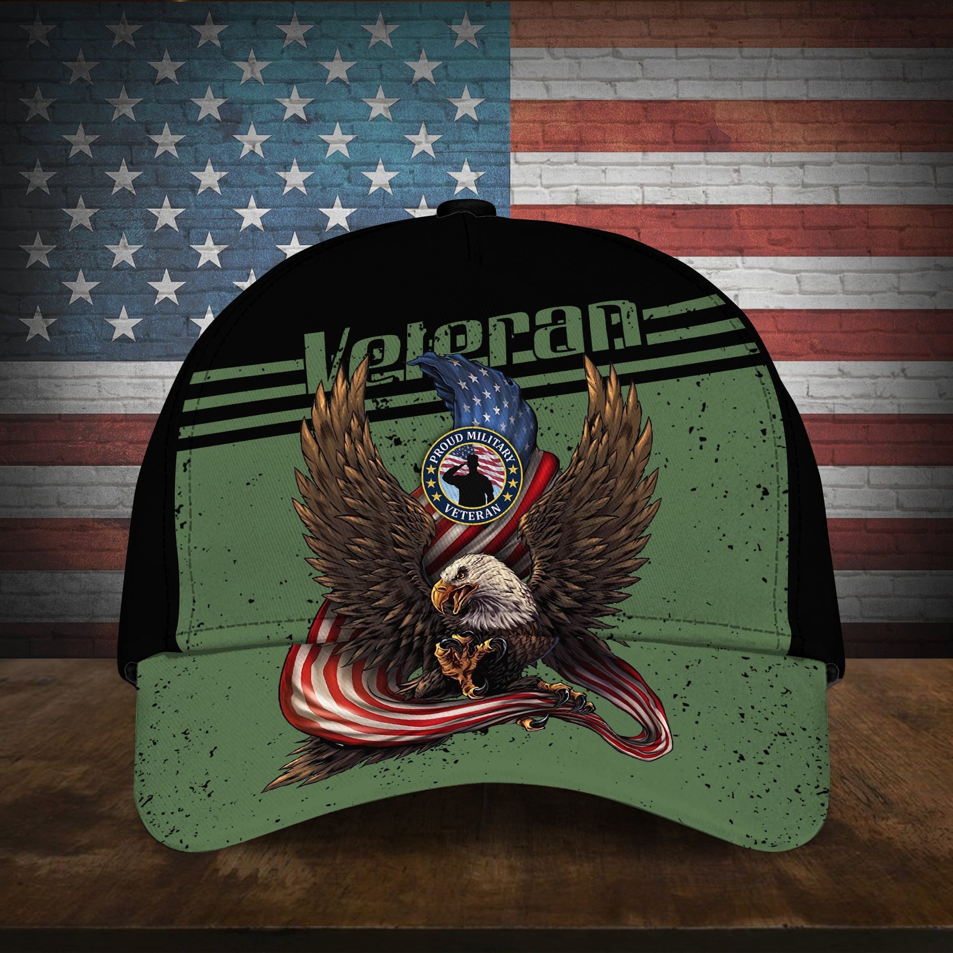American Cool Eagle Multiservice U.S Veteran Cap MH110701