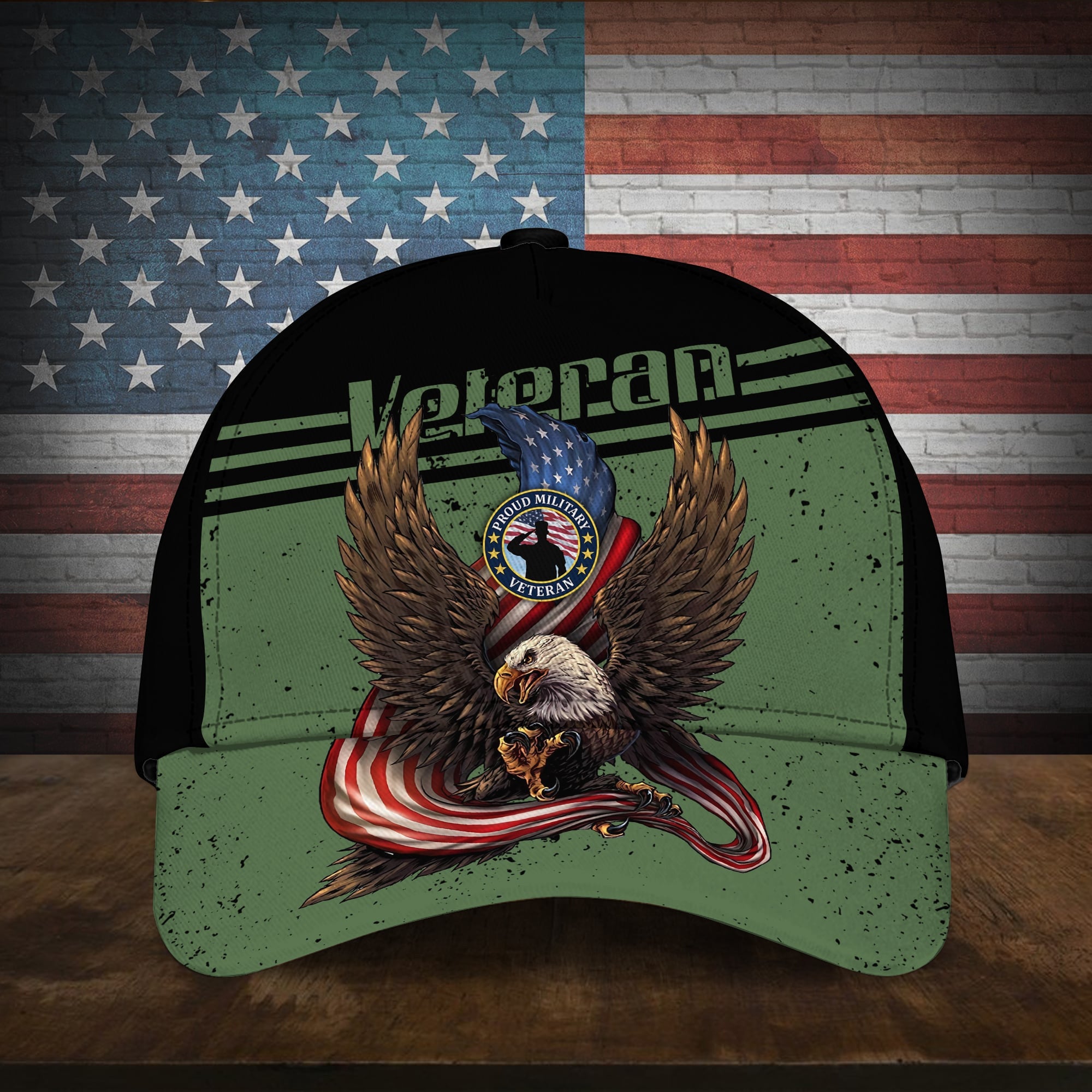American Cool Eagle Multiservice U.S Veteran Cap MH110701
