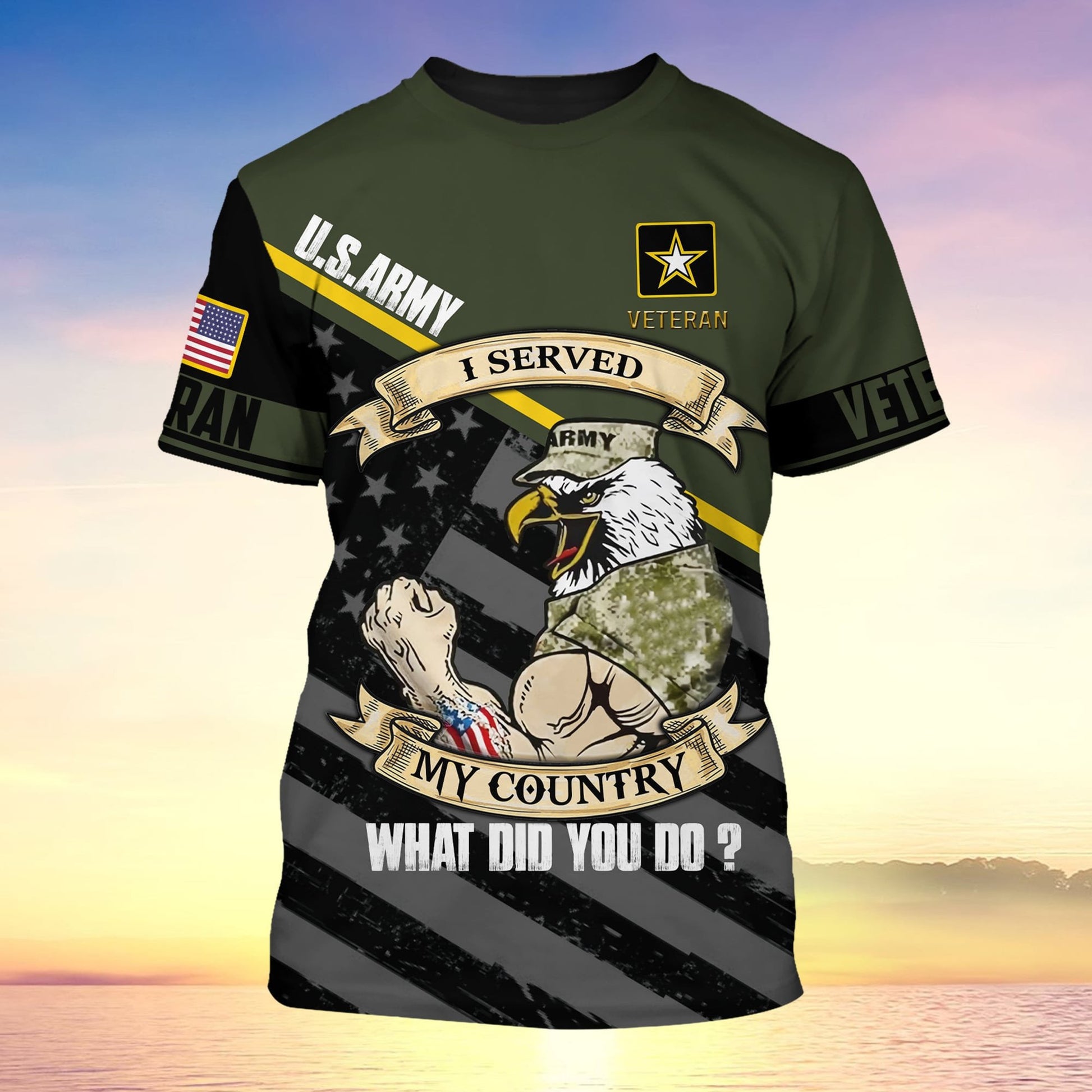Premium What Did You Do U.S Veteran T-Shirt PVC010801