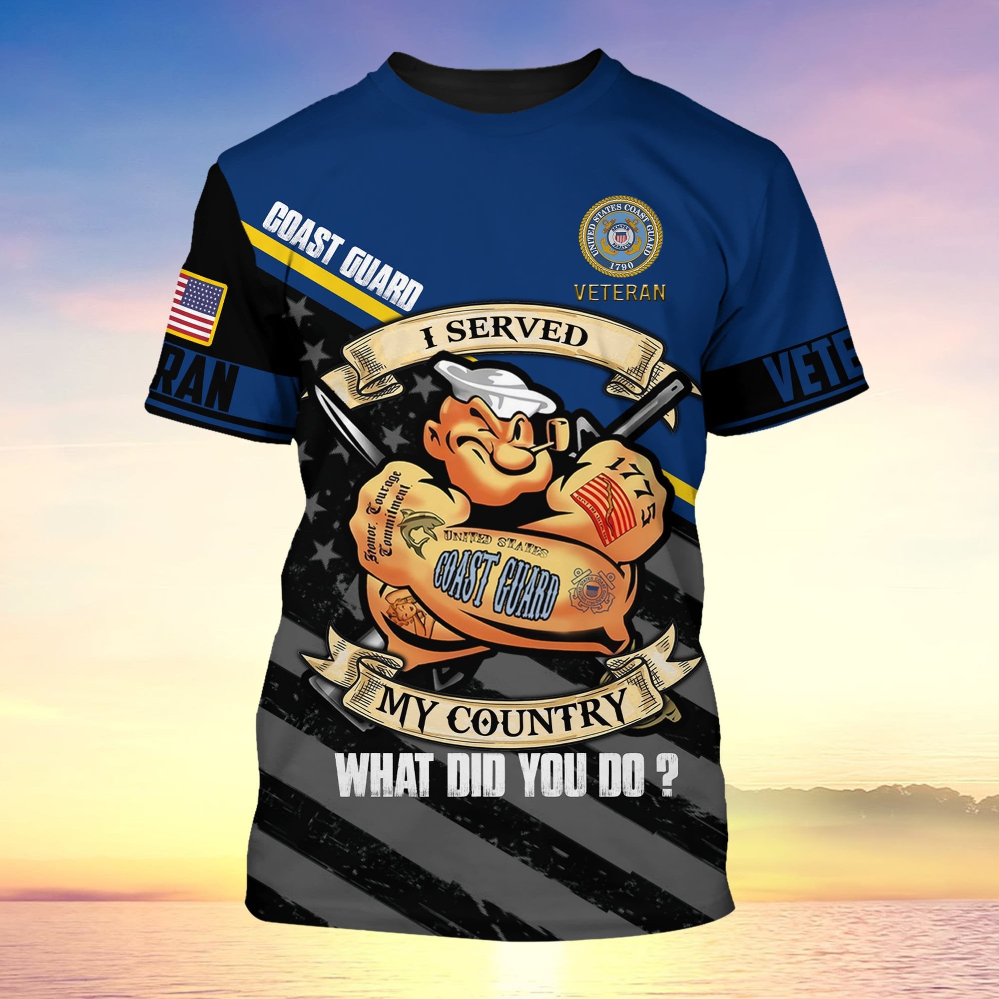 Premium What Did You Do U.S Veteran T-Shirt PVC010801