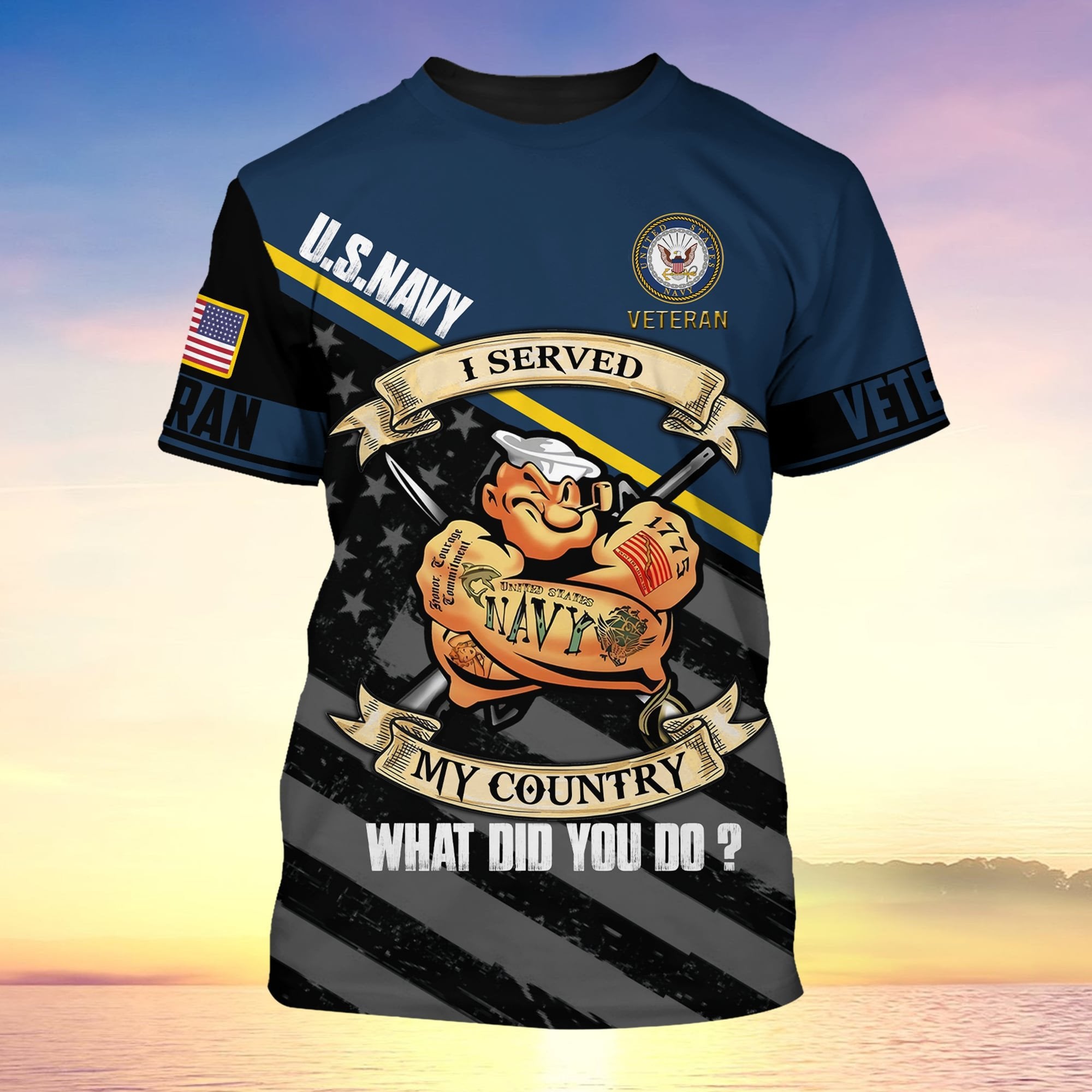 Premium What Did You Do U.S Veteran T-Shirt PVC010801