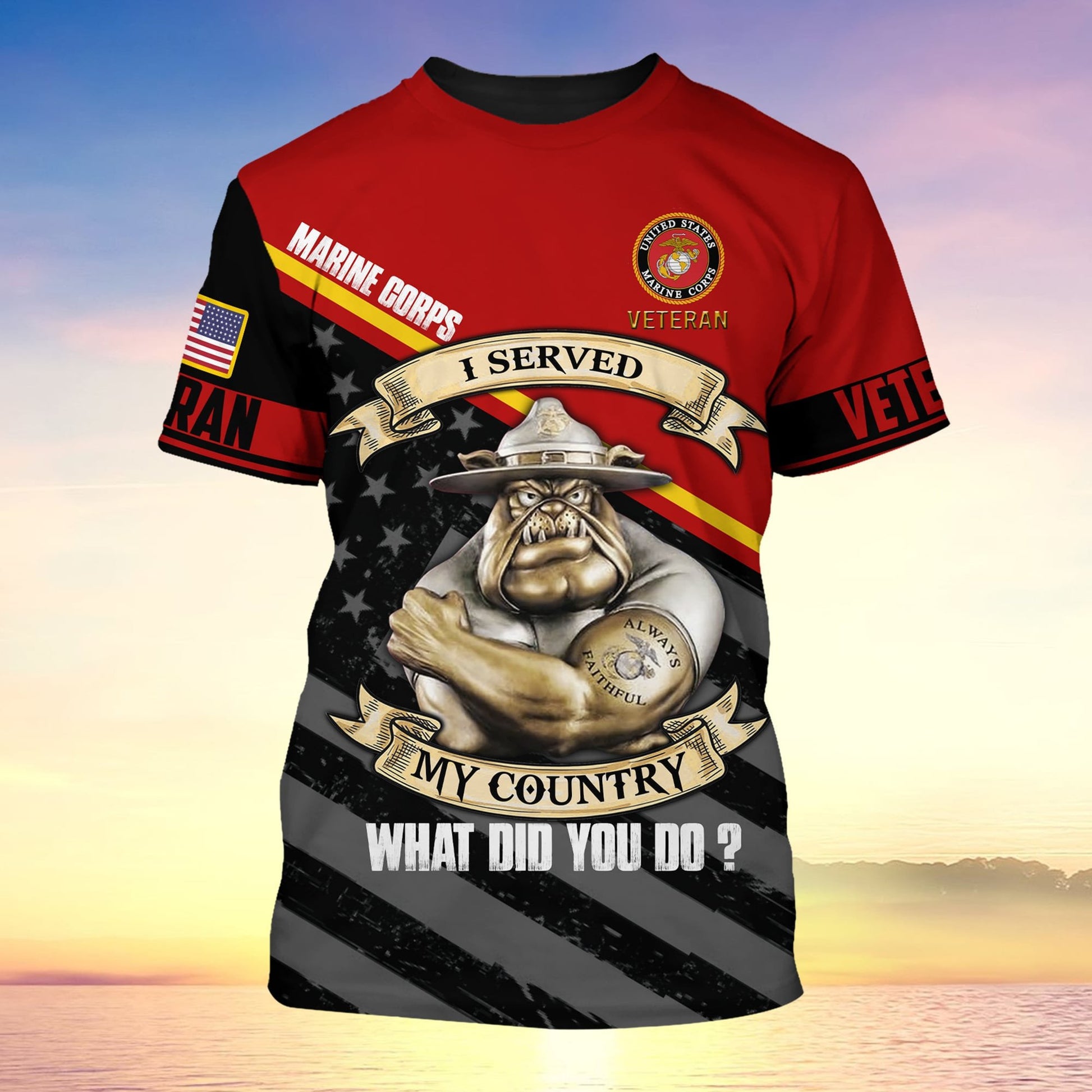 Premium What Did You Do U.S Veteran T-Shirt PVC010801
