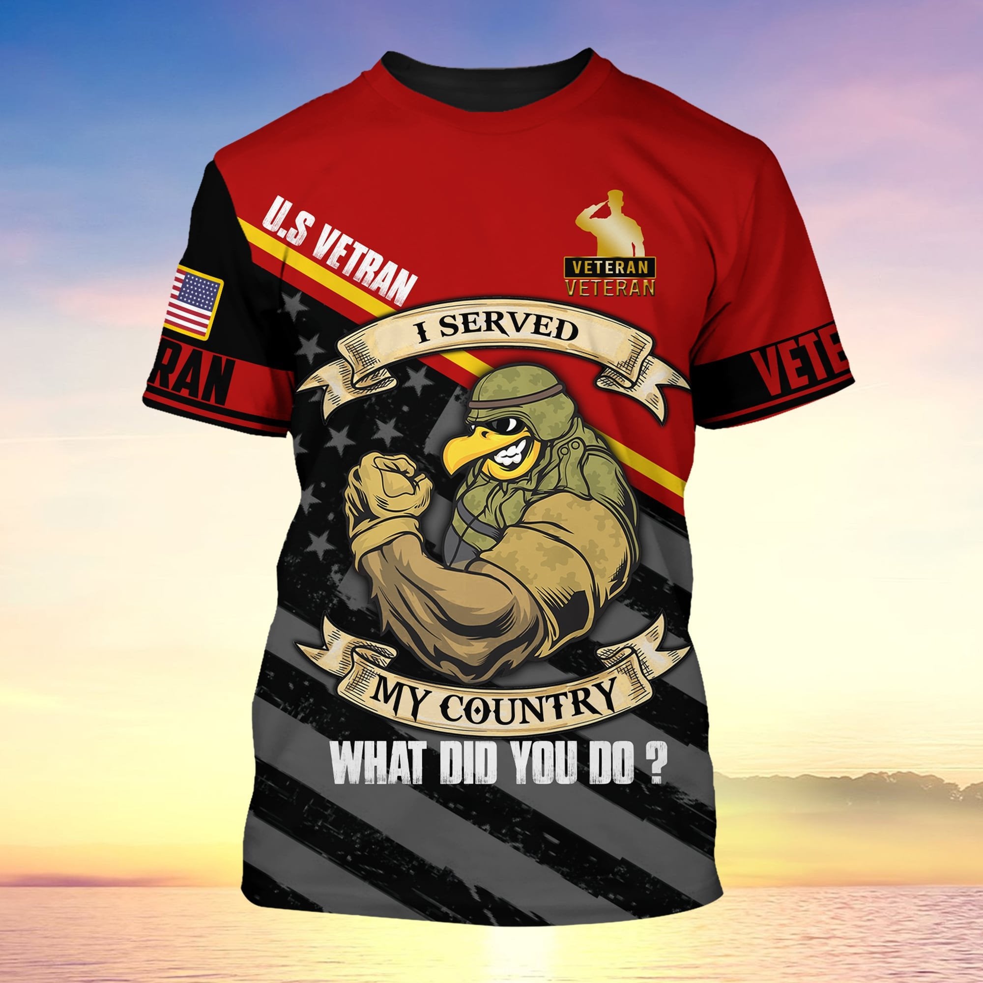 Premium What Did You Do U.S Veteran T-Shirt PVC010801