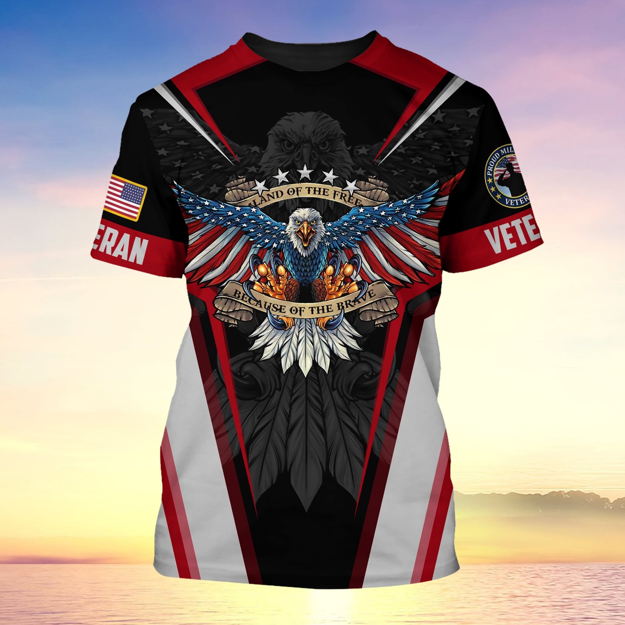 Premium Eagle Multiservice U.S Veteran T-Shirt PVC030801