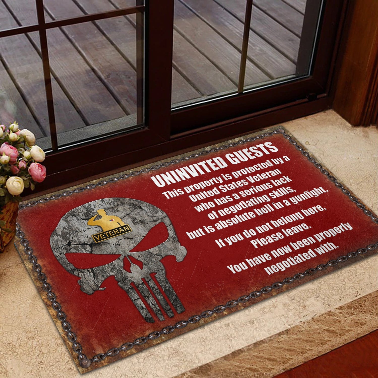 Unique US Multiple Service Veteran Doormat PVC190703