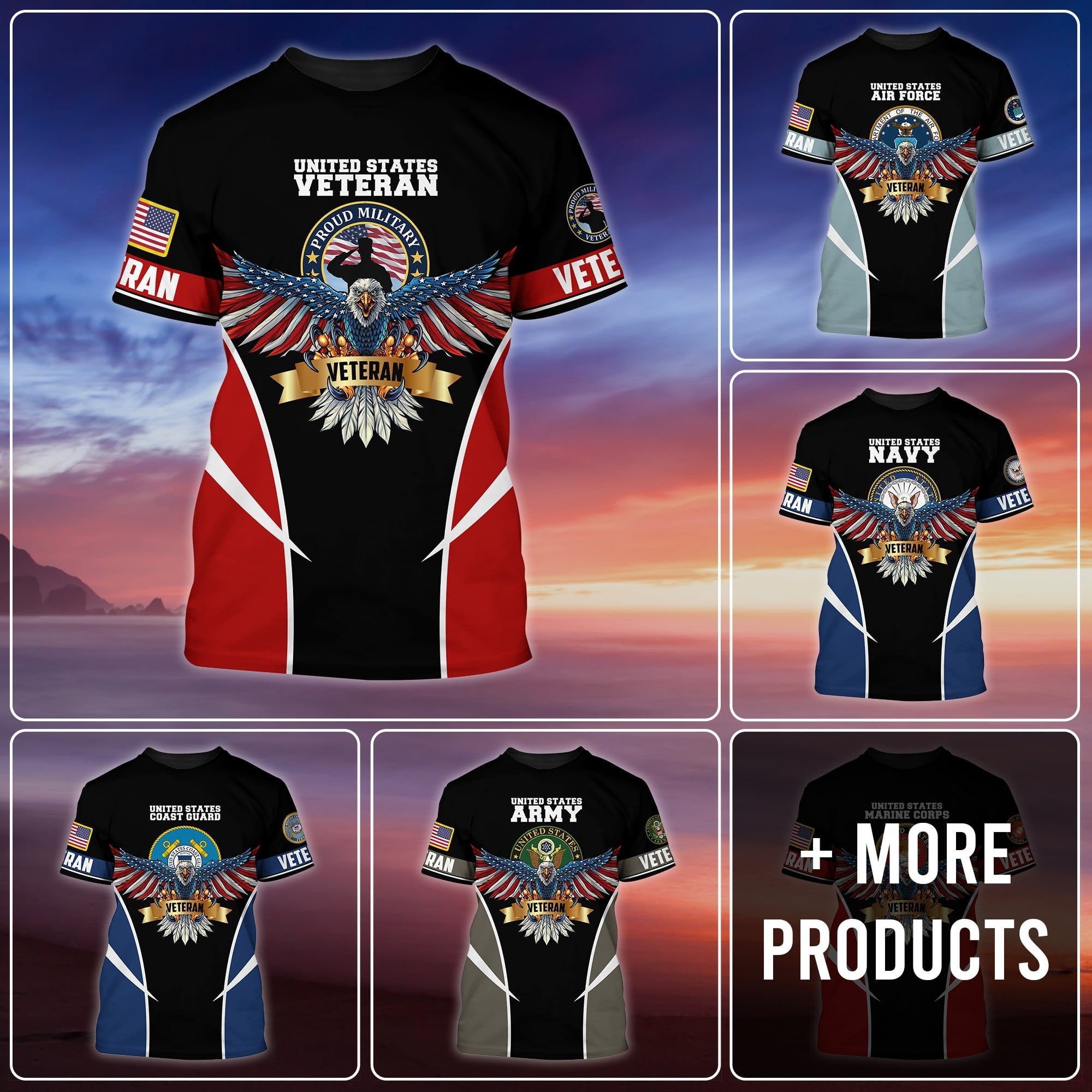 Premium Eagle US Veteran T-Shirt NPVC130801