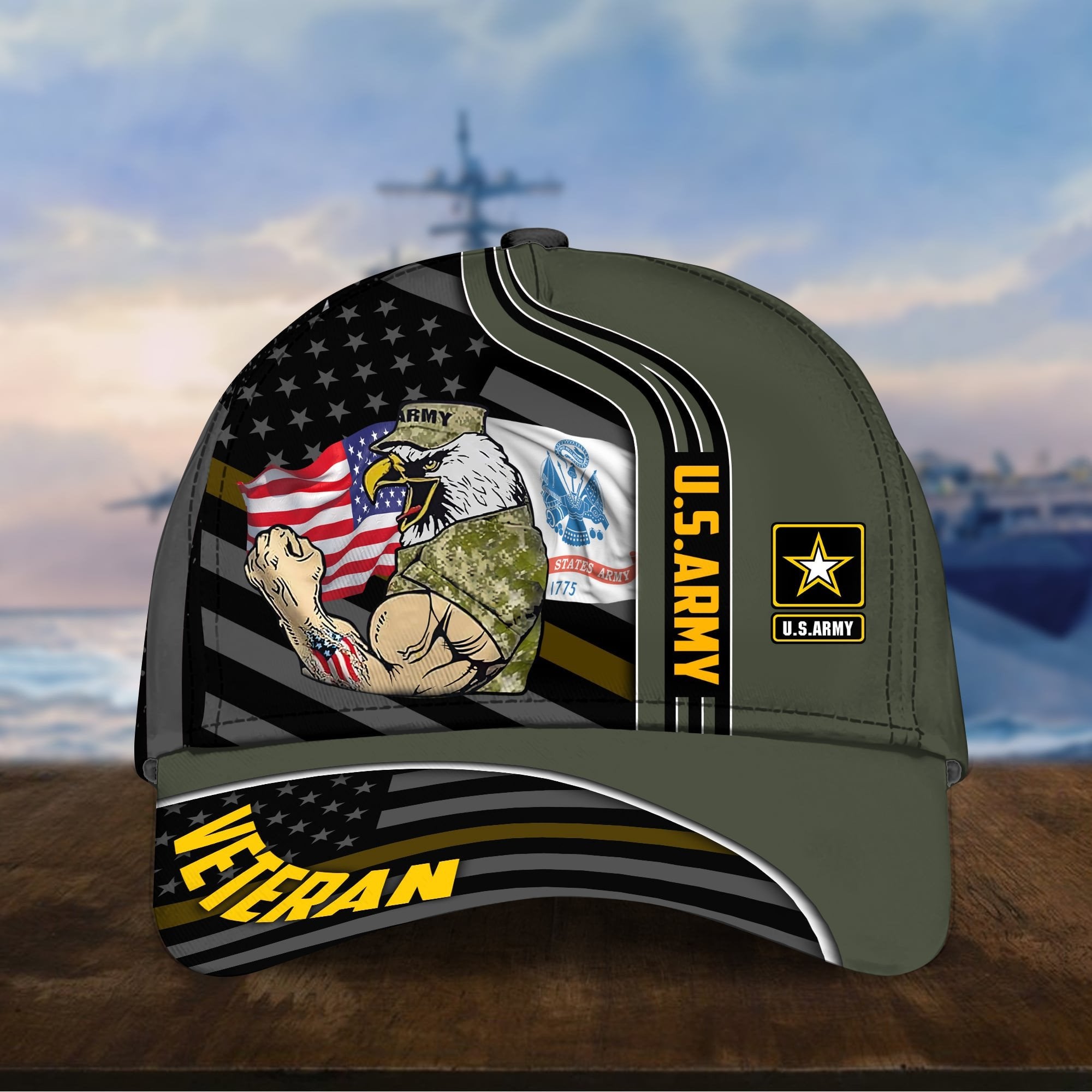 Premium Proud To Be A US Veteran Cap NPVC080903