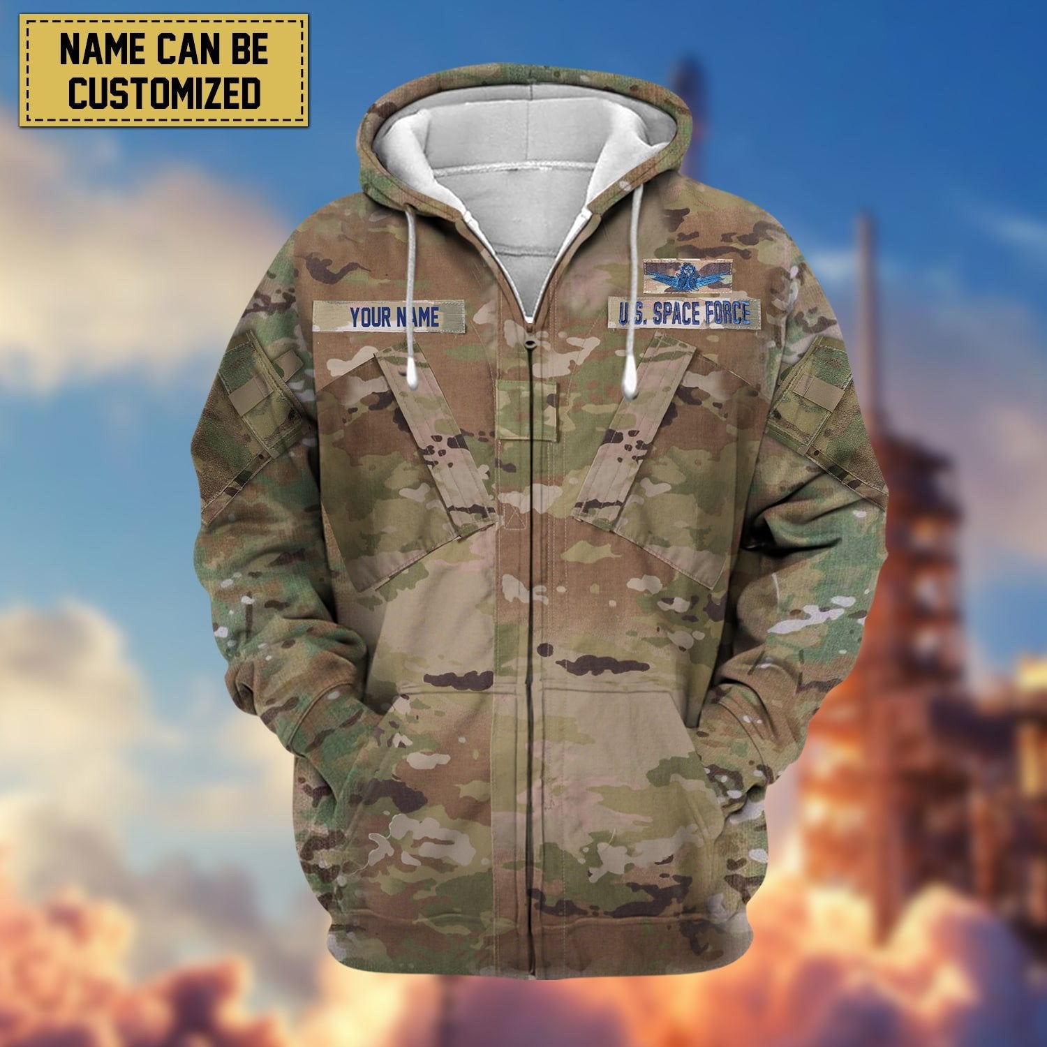 Premium Personalised US Veteran Zip Hoodie NPVC230801
