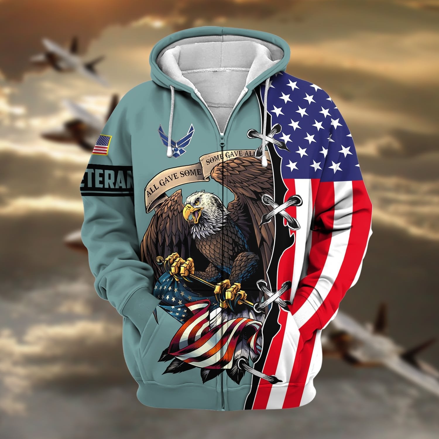 Premium US Veteran Zip Hoodie NPVC260803