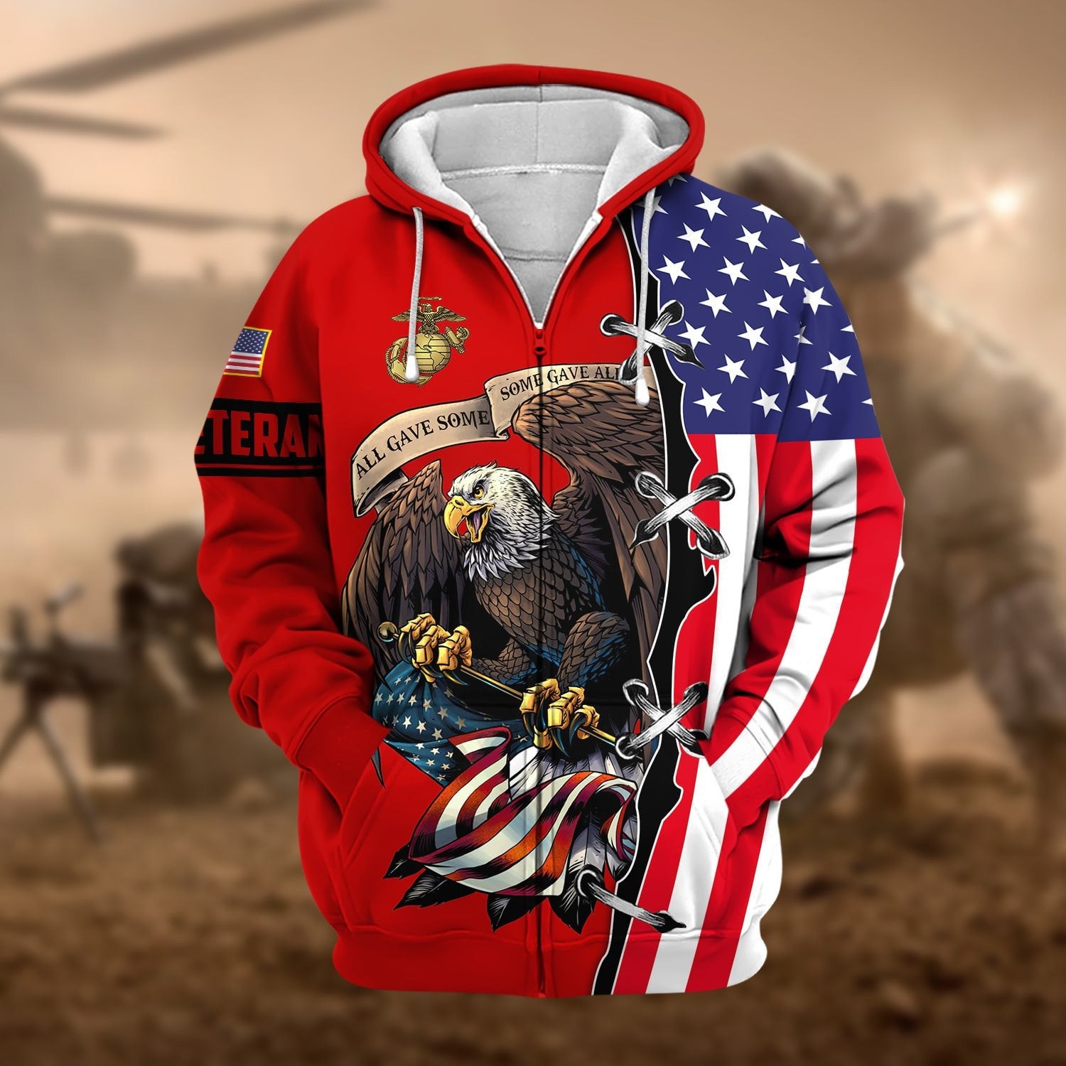Premium US Veteran Zip Hoodie NPVC260803