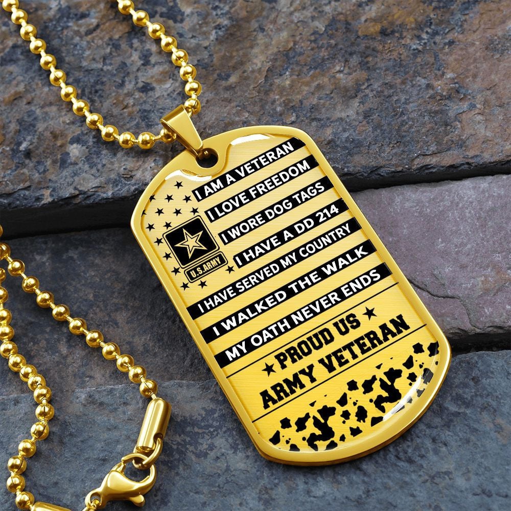 Unique US Veteran Dog Tag - I'm Proud TVNN050901