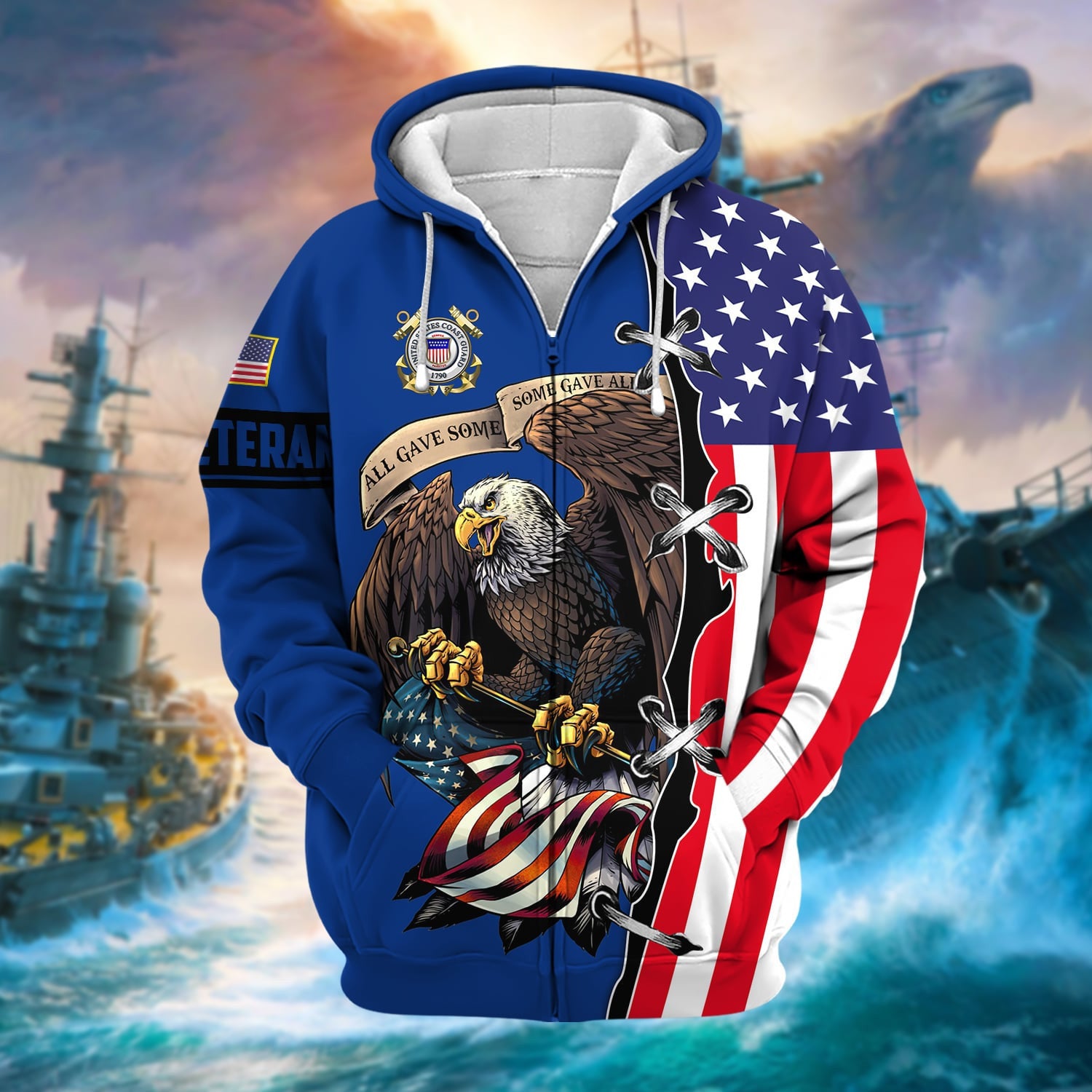 Premium US Veteran Zip Hoodie NPVC260803
