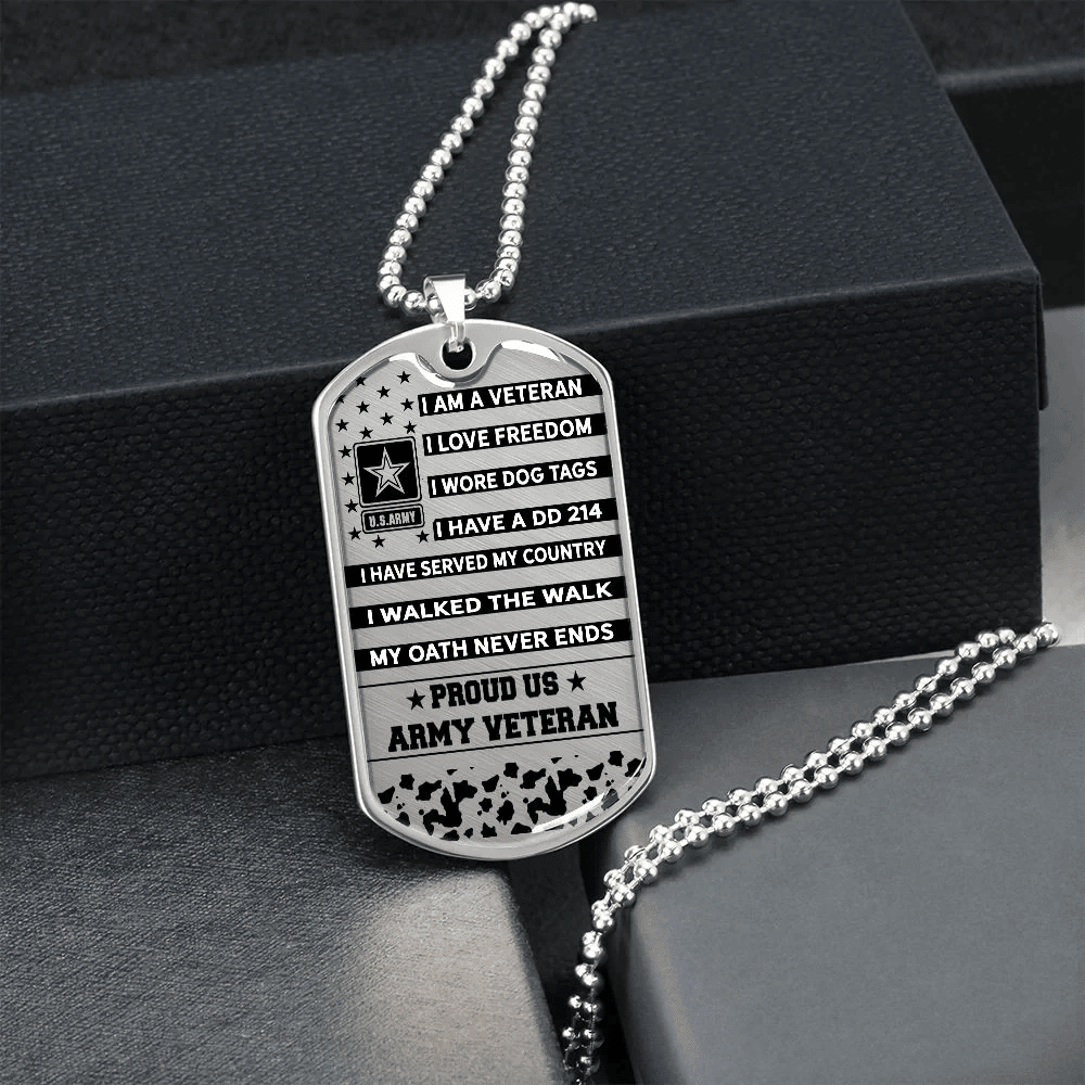 Unique US Veteran Dog Tag - I'm Proud TVNN050901