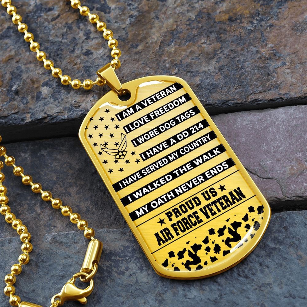 Unique US Veteran Dog Tag - I'm Proud TVNN050901