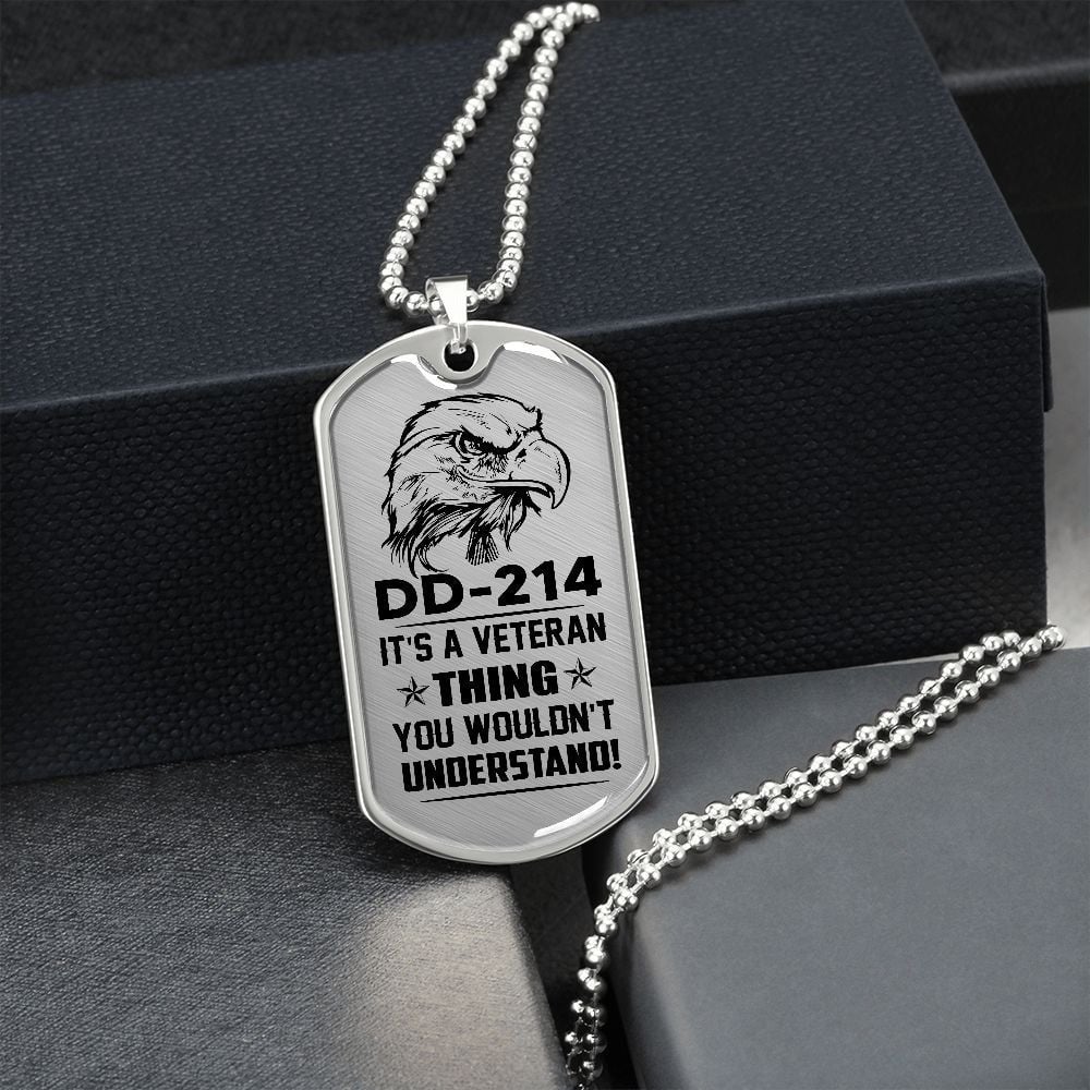DD214 Military dog tag - It's a veteran thing TVNN050911