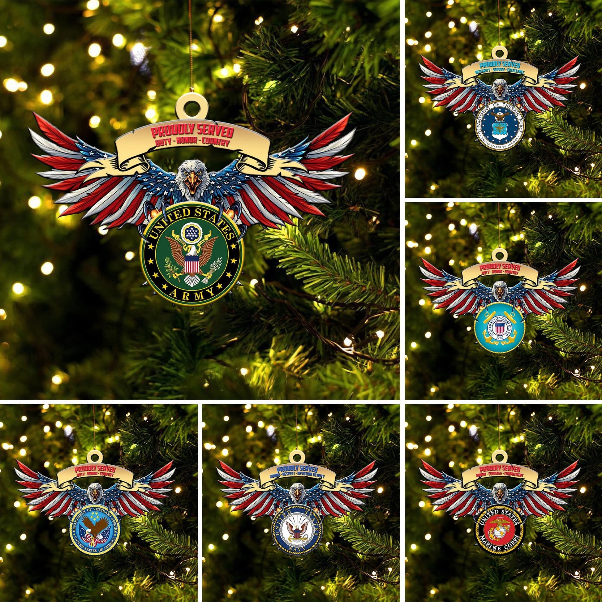 Premium Eagle US Veteran Ornament NPVC260902