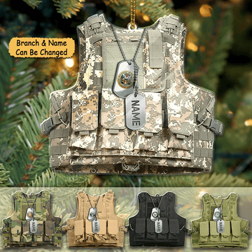 Unique Personalised Multiple Services US Veteran Ornament NPVC071010