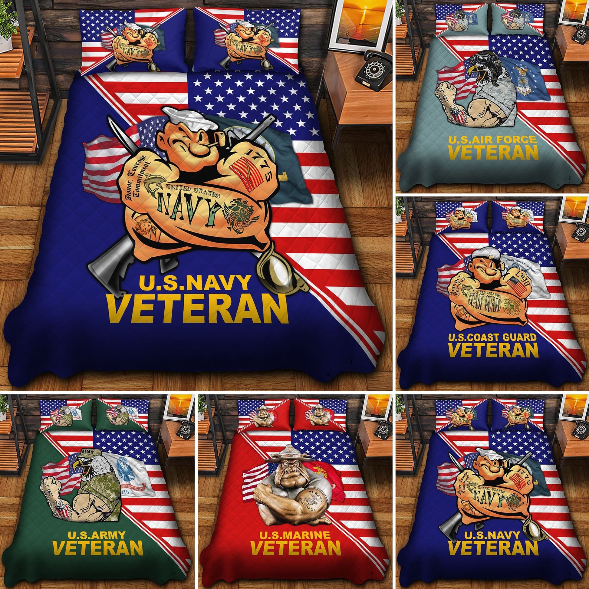 Premium Honoring All Who Served US Veteran Bedding Set NPVC050907