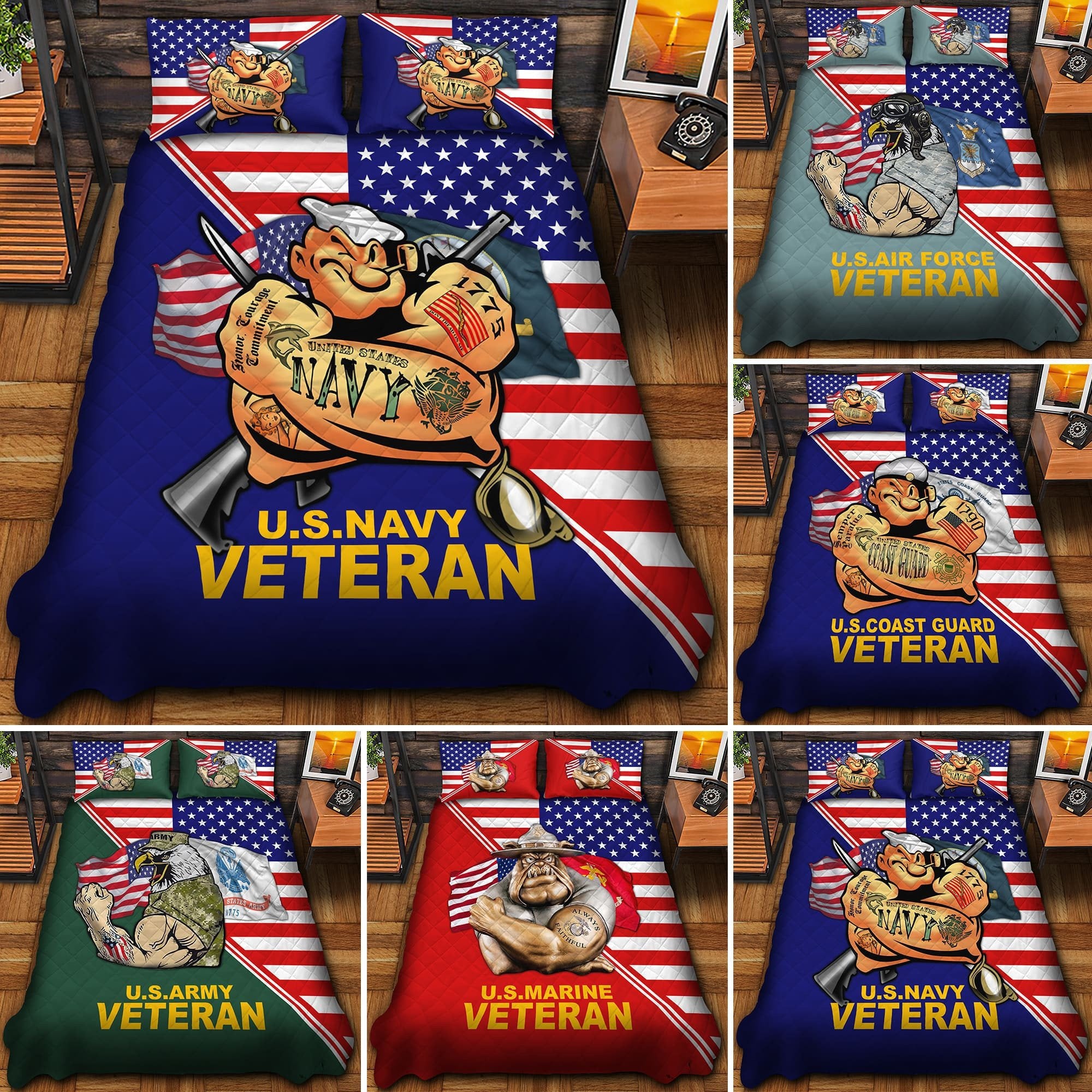 Premium Honoring All Who Served US Veteran Bedding Set NPVC050907