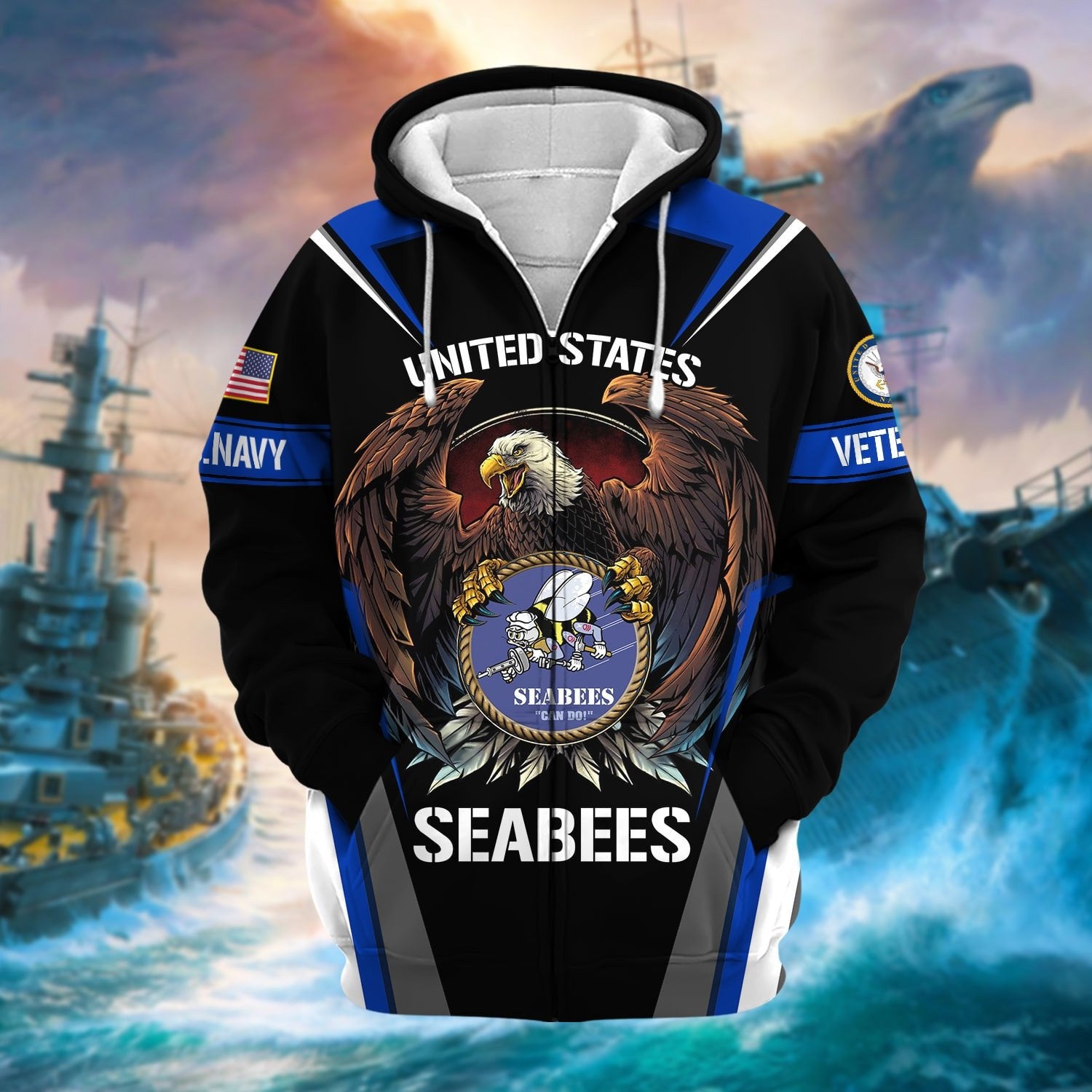 Premium Honoring All Who Served US Veteran Zip Hoodie NPVC200901