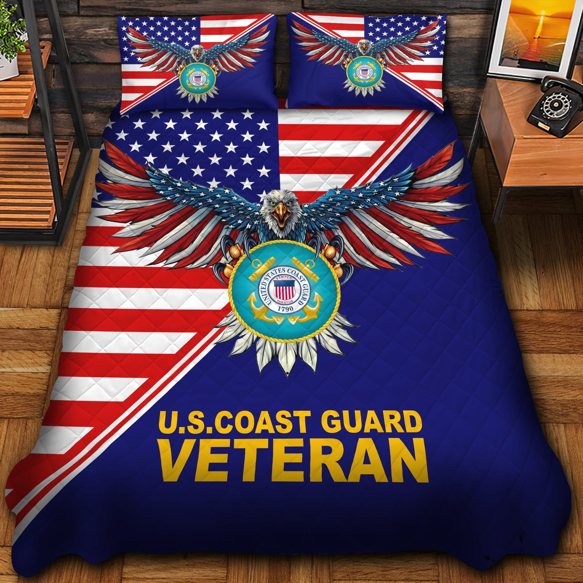 Premium Eagle US Veteran Bedding Set NPVC050906