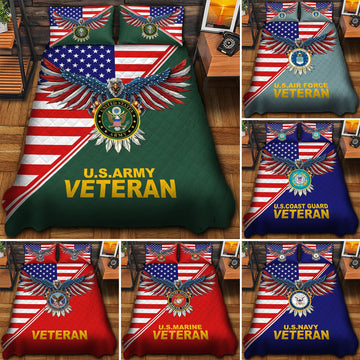Premium Eagle US Veteran Bedding Set NPVC050906